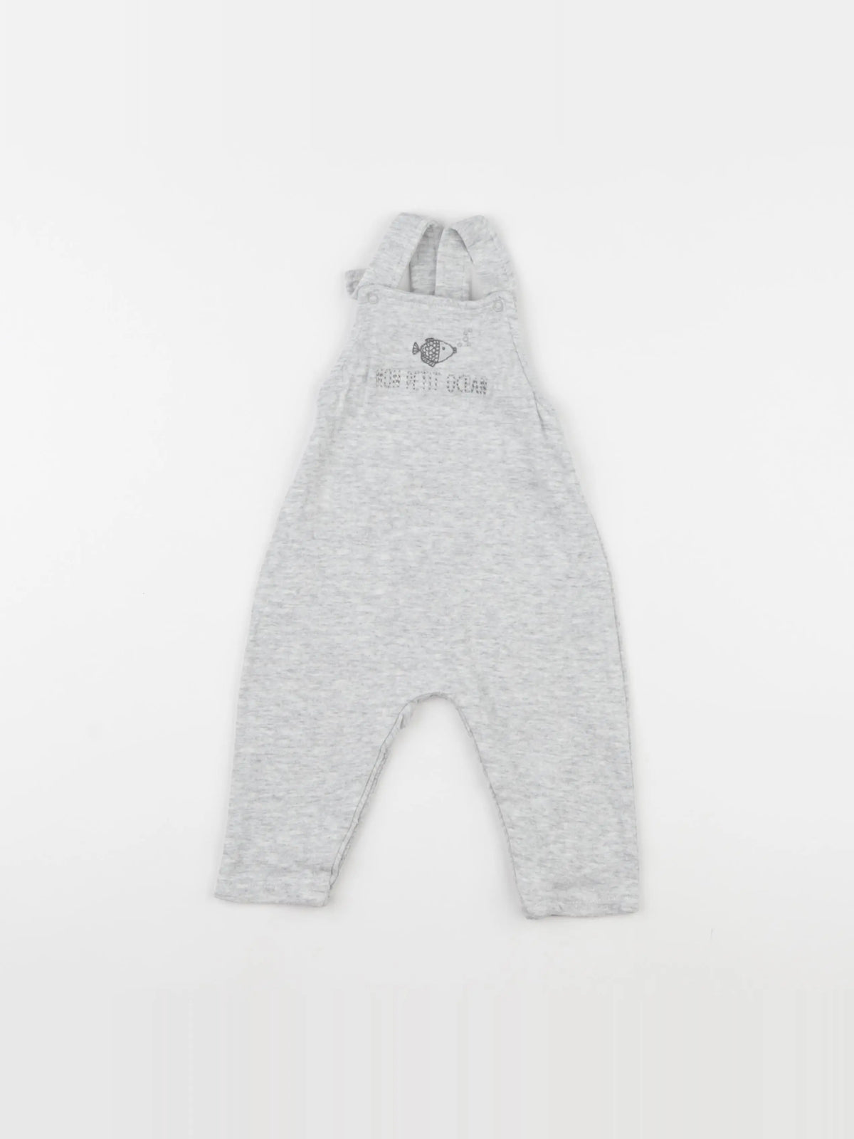 Vertbaudet - salopette gris - 6 mois