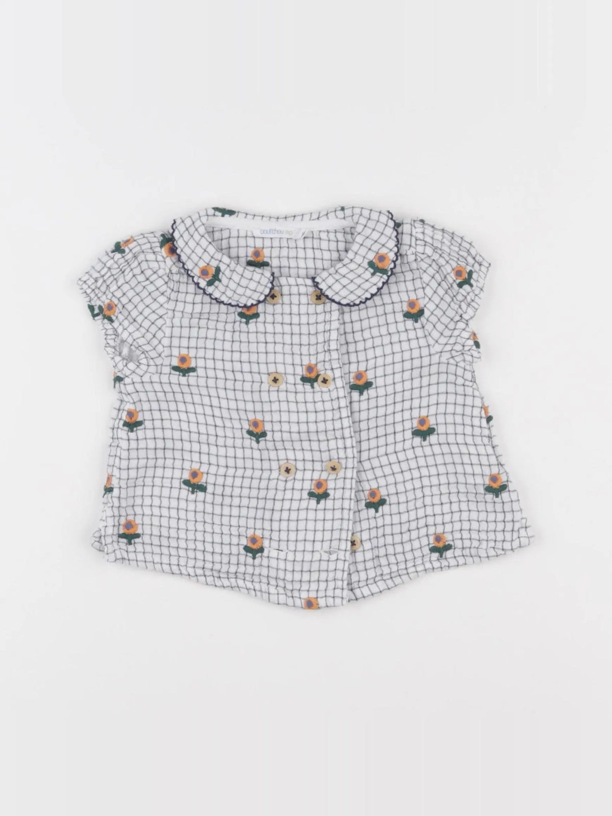 Boutchou - blouse blanc - 12 mois