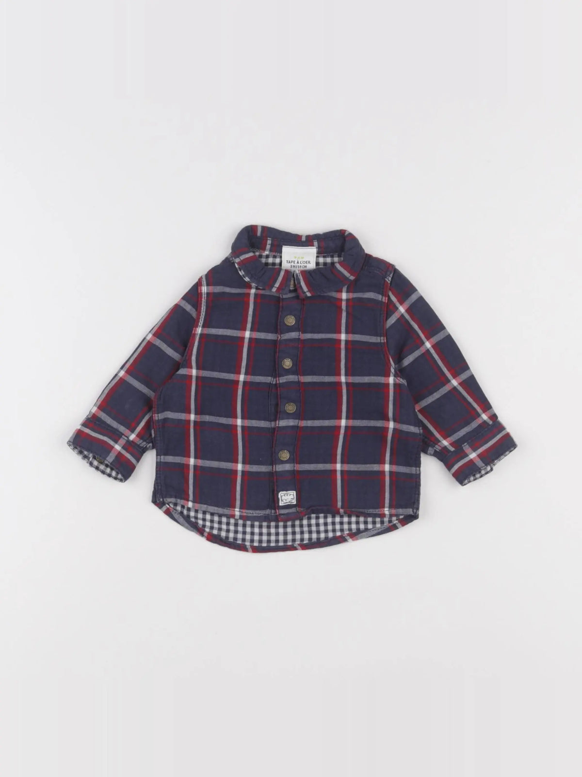 Tape à l'oeil - chemise bleu - 3 mois