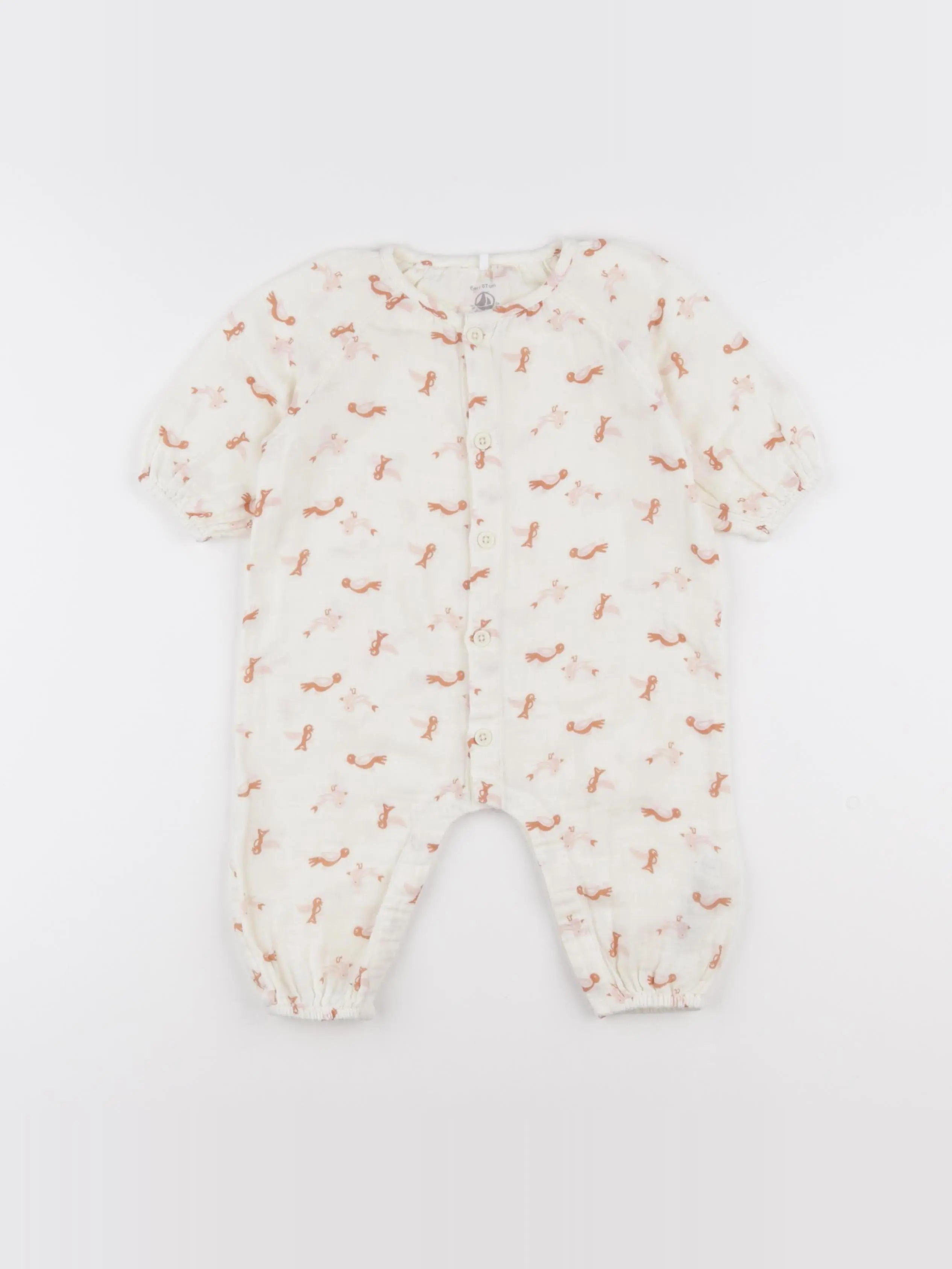 Petit Bateau - combinaison beige - 6 mois