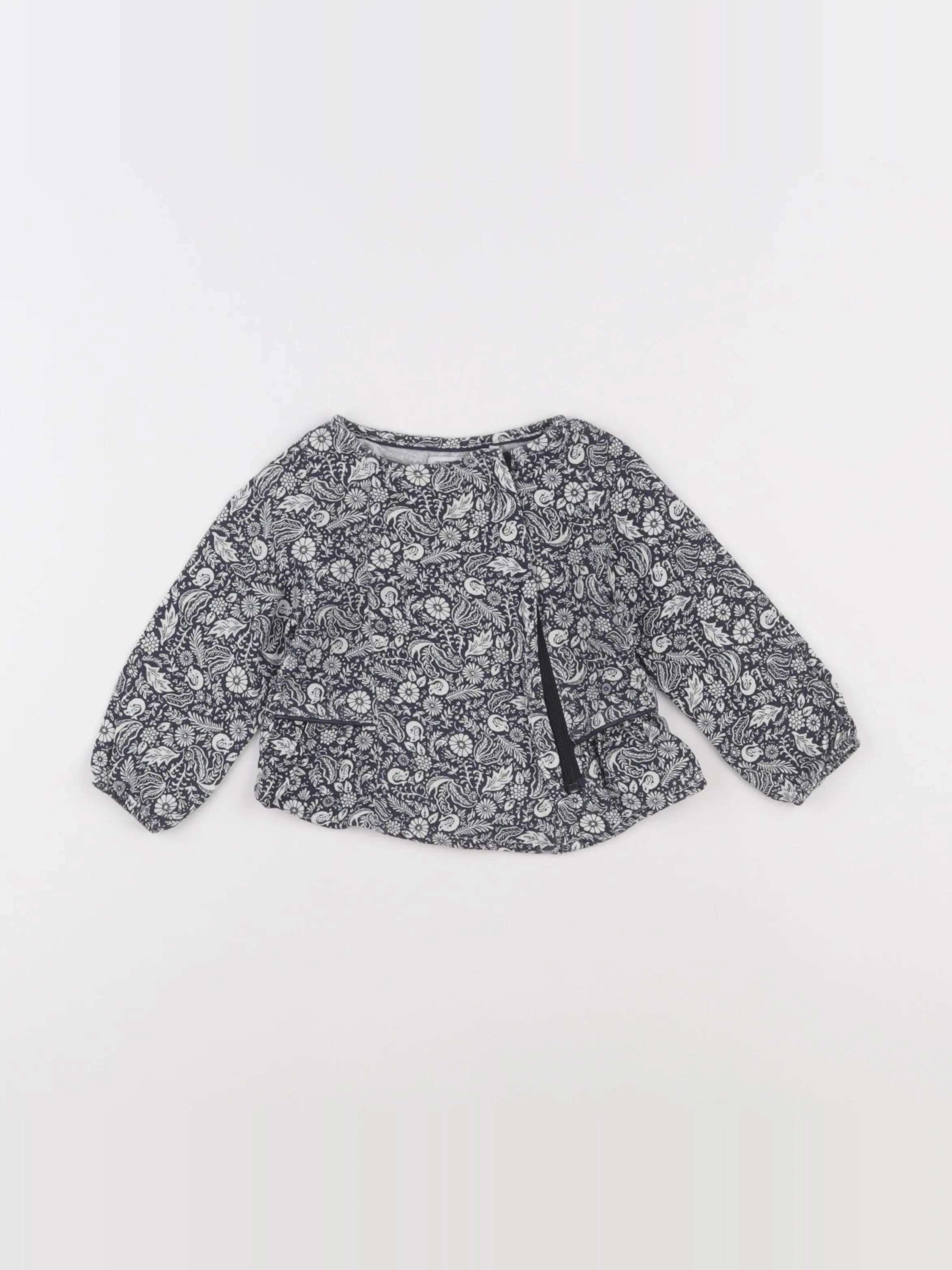 IKKS - blouse blanc, bleu - 12 mois