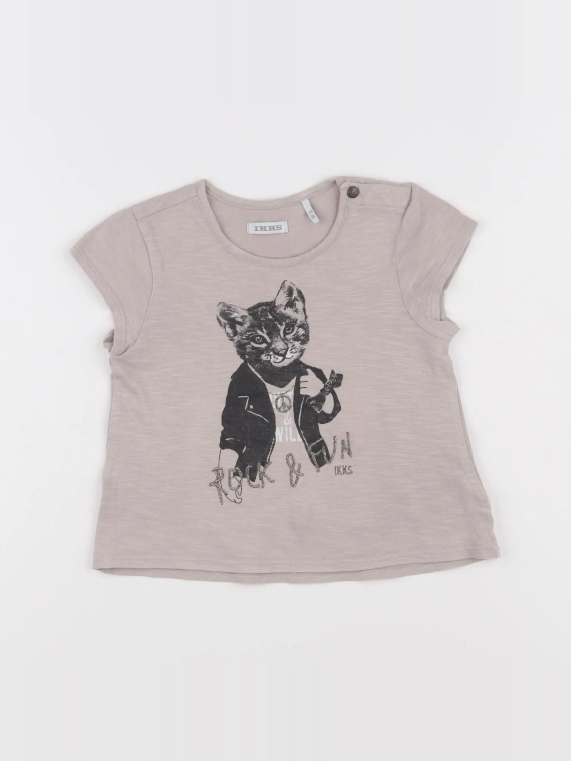 IKKS - tee-shirt marron - 2 ans