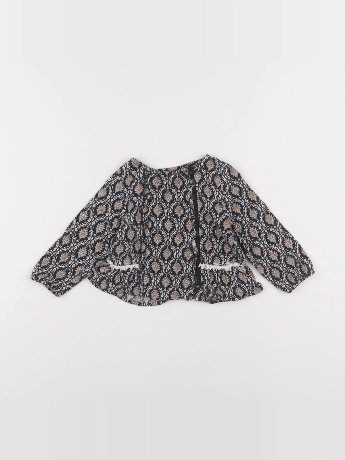 IKKS - blouse marron, noir - 12 mois