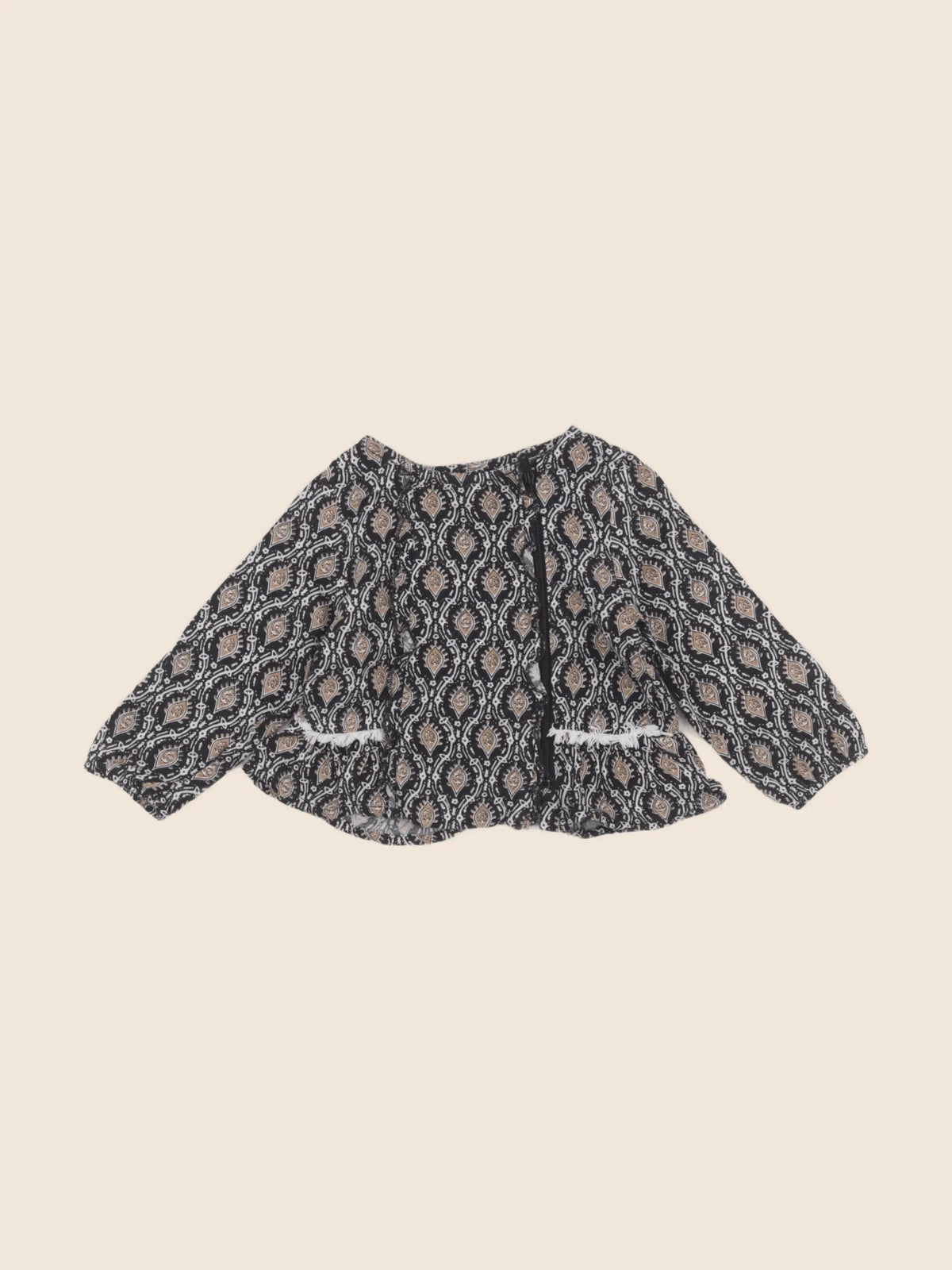 IKKS - blouse marron, noir - 12 mois