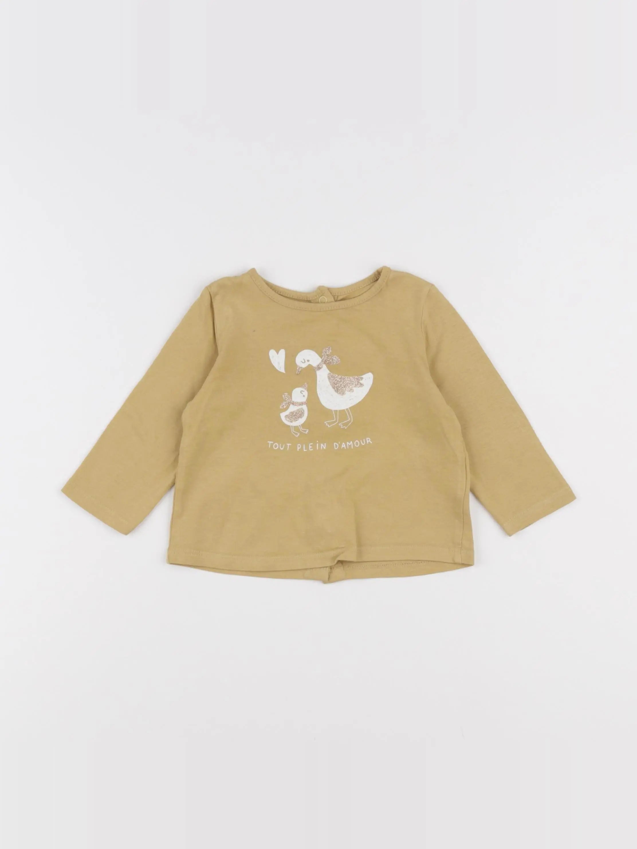 Vertbaudet - tee-shirt jaune - 6 mois
