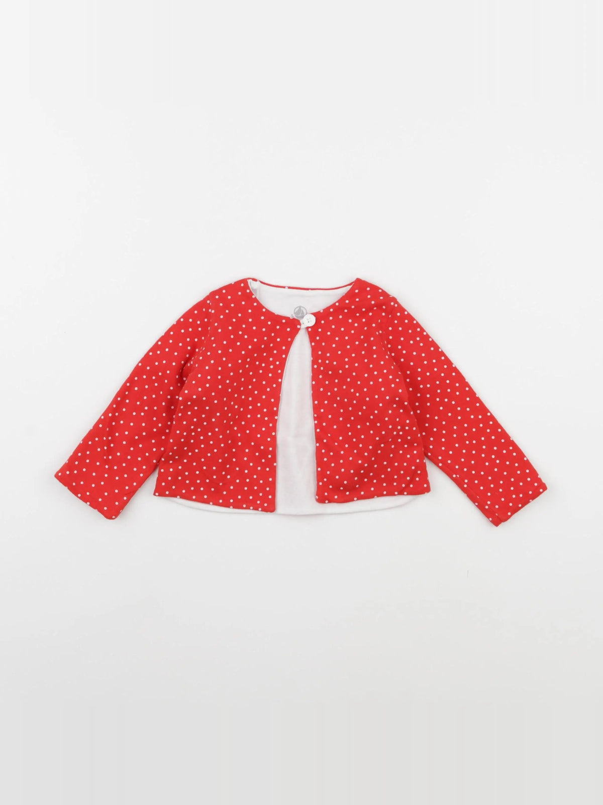 Petit Bateau - gilet rouge - 6 mois