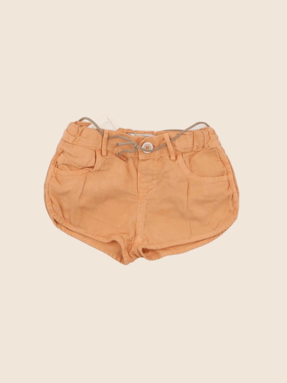 Zara - short orange - 6/9 mois