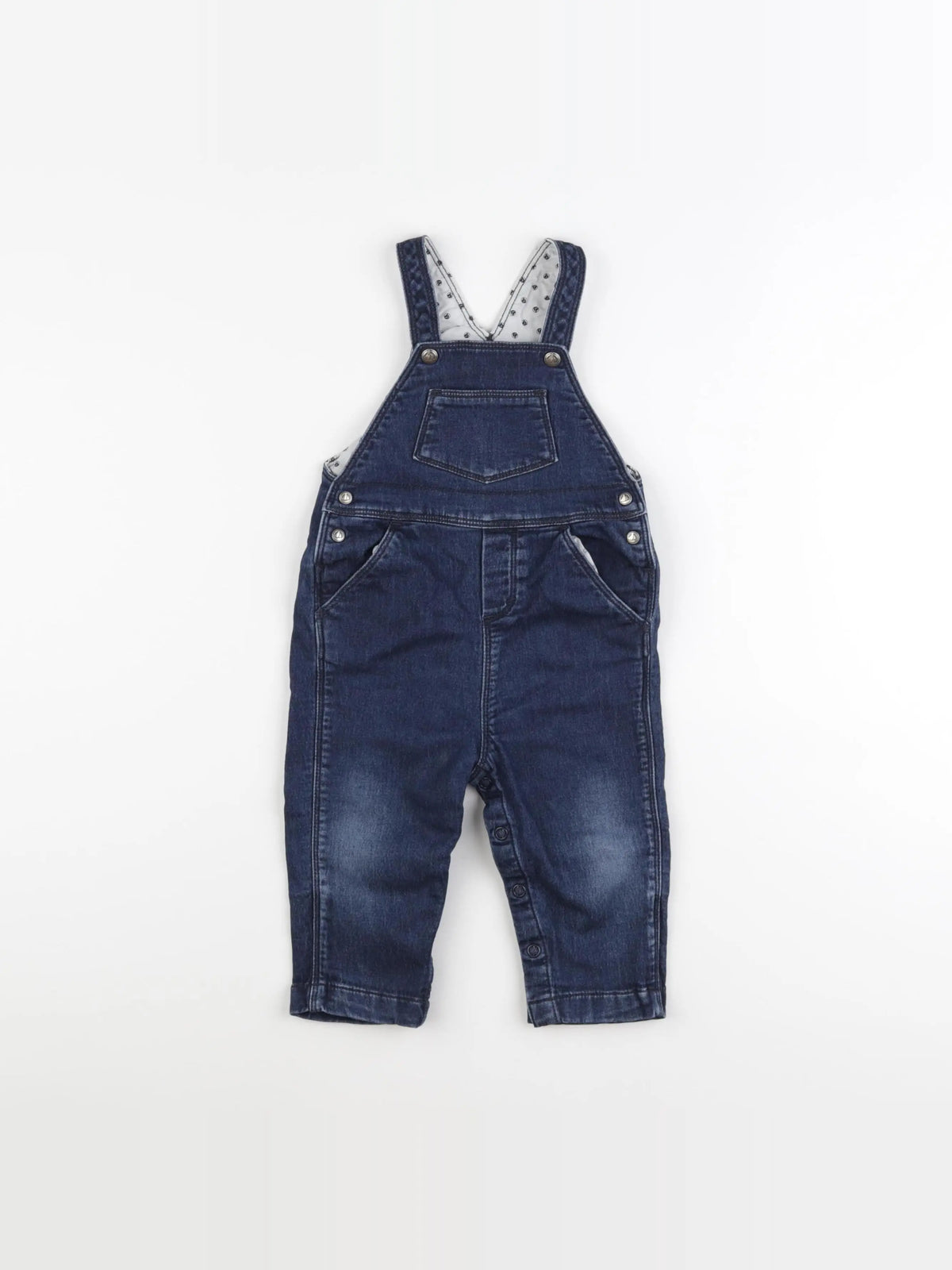 Petit Bateau - salopette bleu - 12 mois