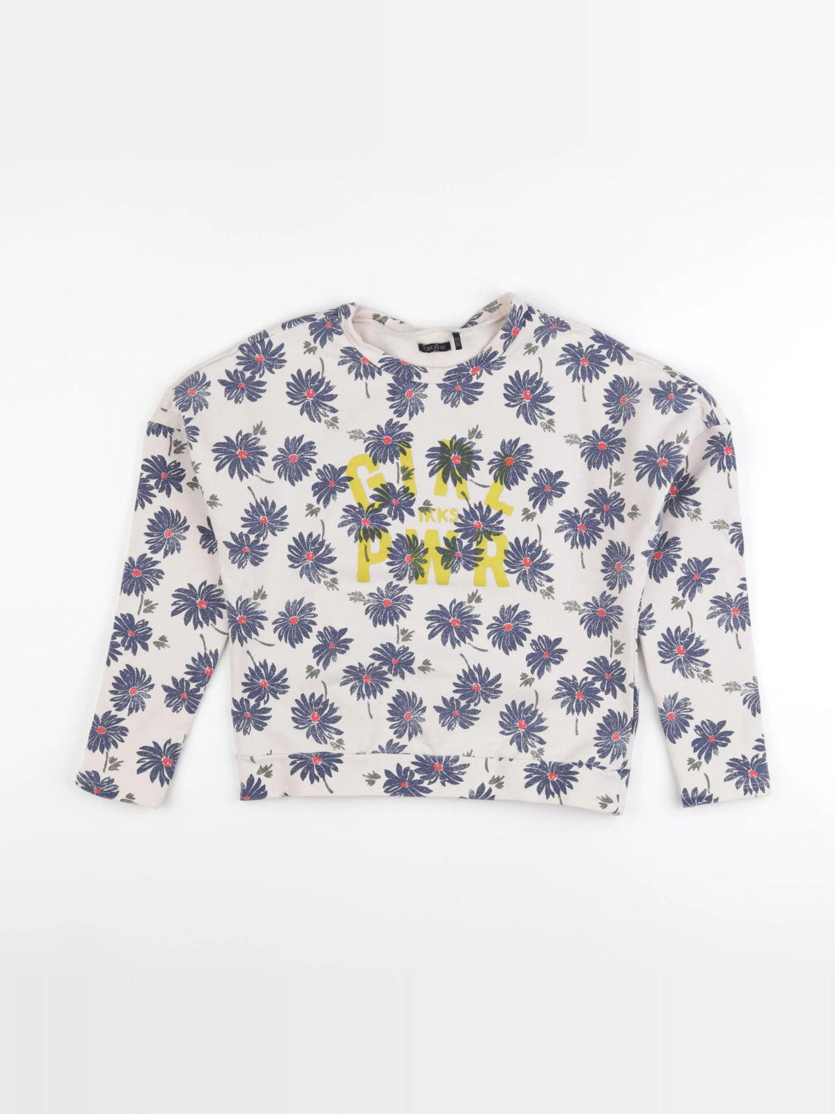 IKKS - sweat beige, bleu - 12 ans