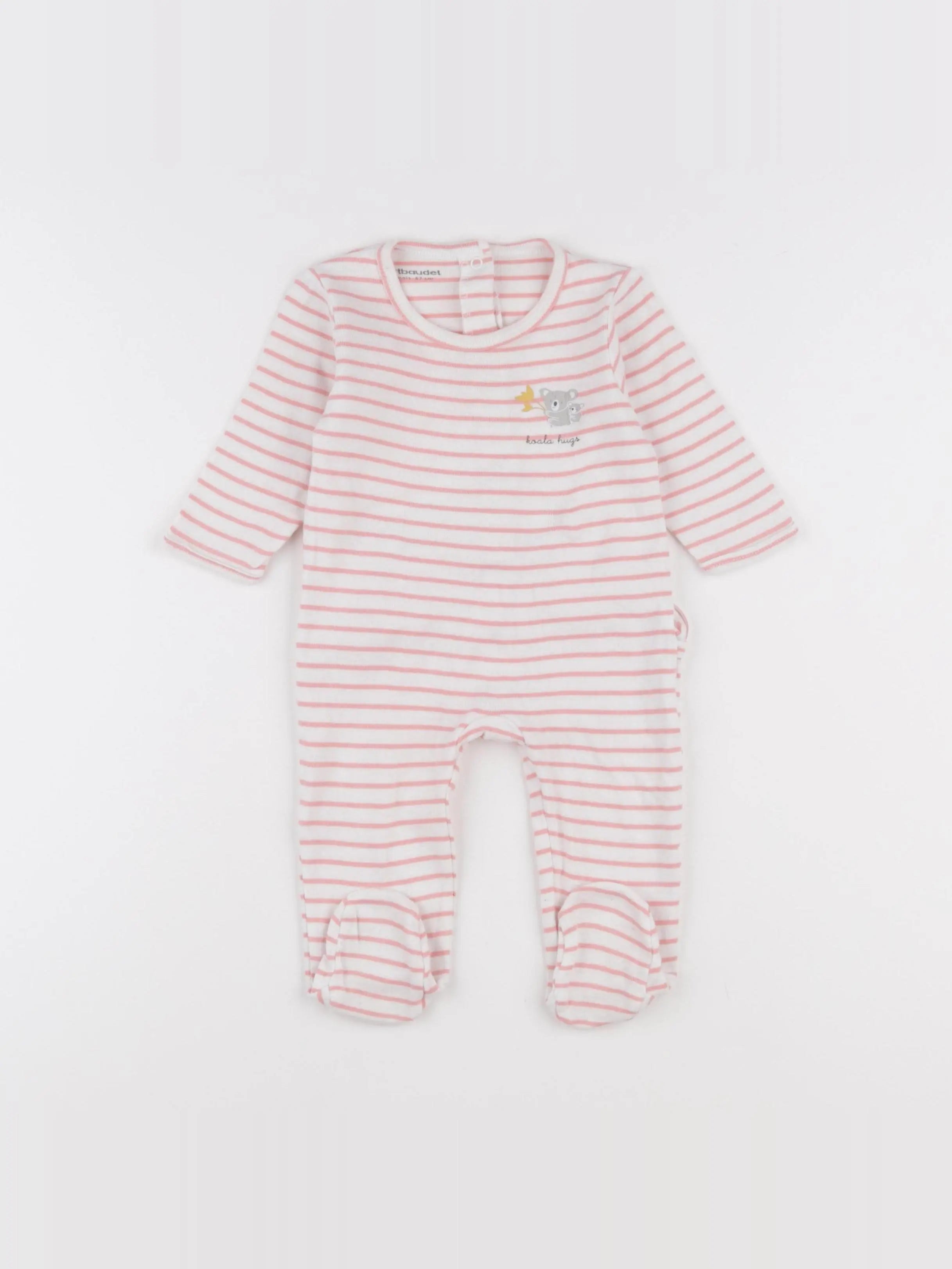 Vertbaudet - pyjama coton rose - 6 mois