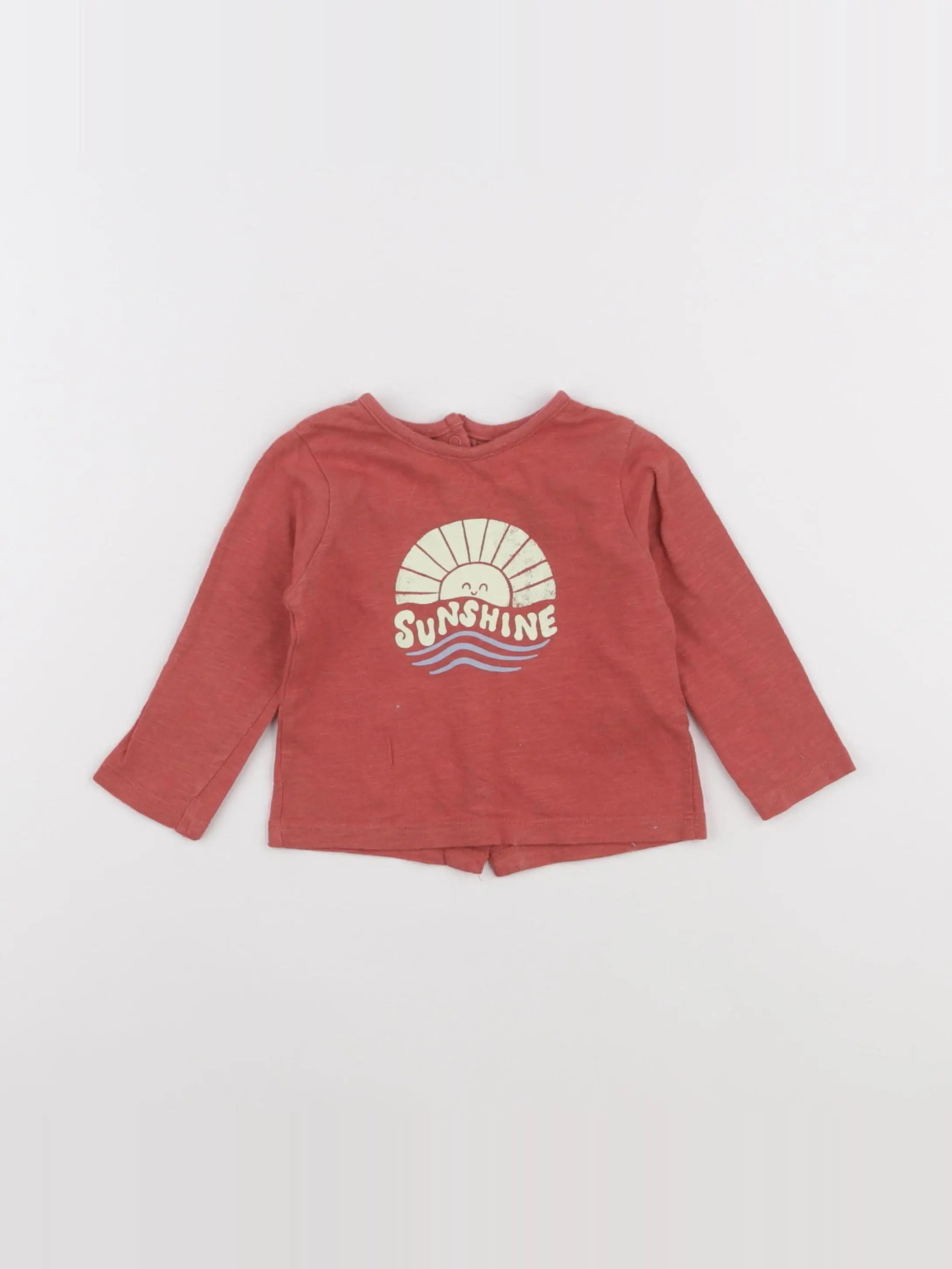 Vertbaudet - tee-shirt rouge - 6 mois