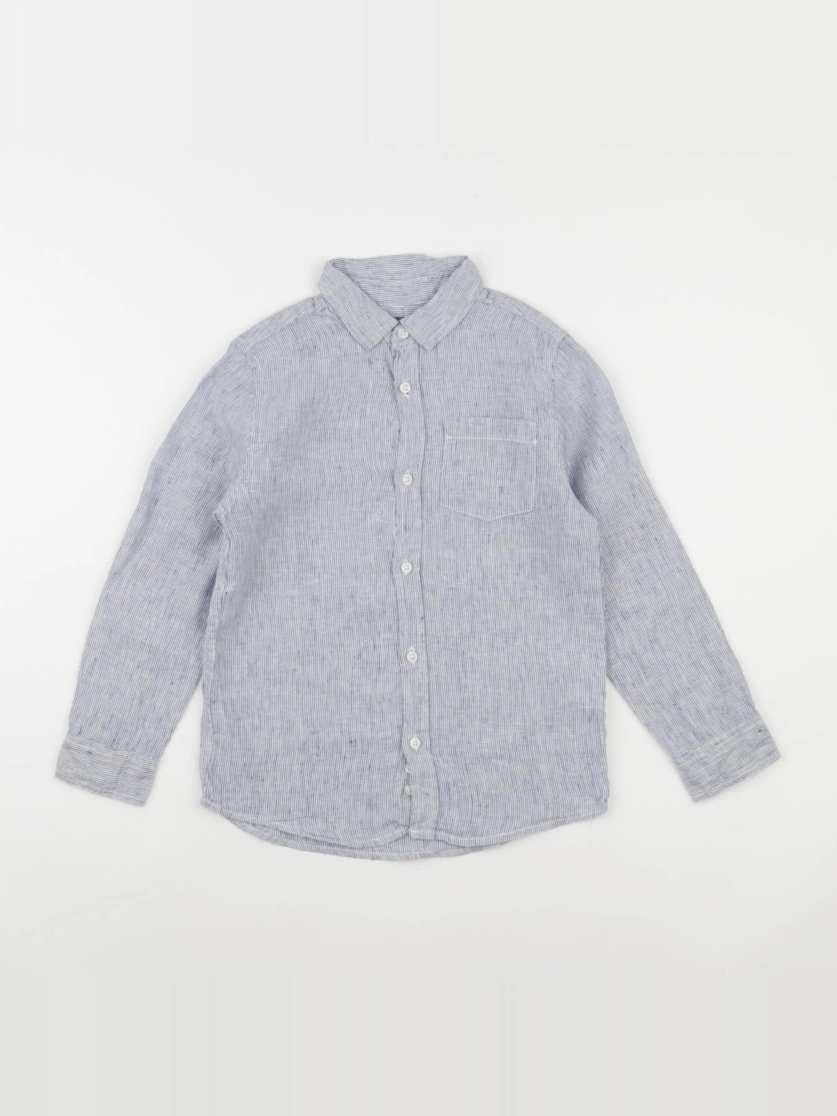 Monoprix - chemise blanc, bleu - 8 ans