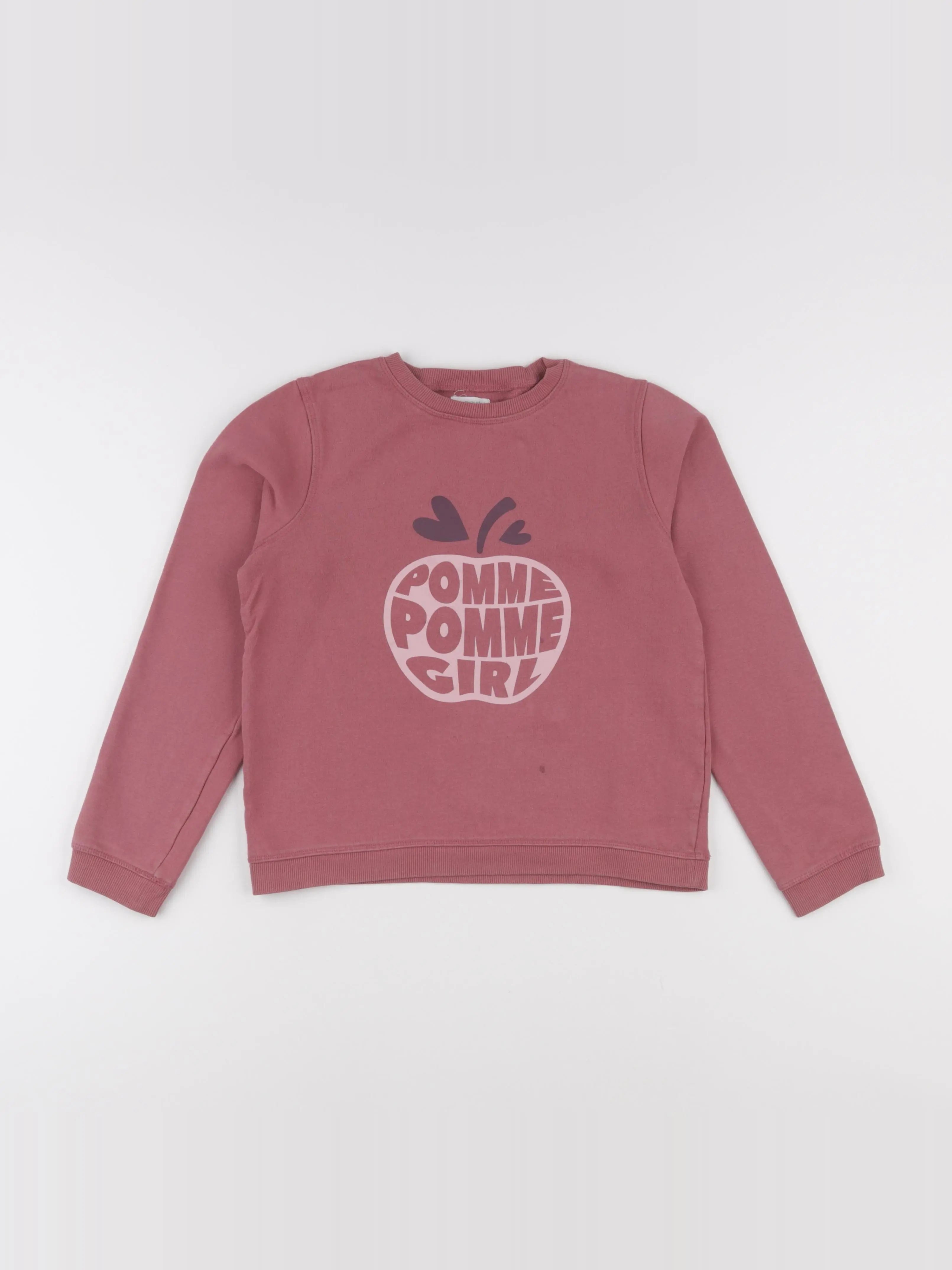 Vertbaudet - sweat rose - 10 ans