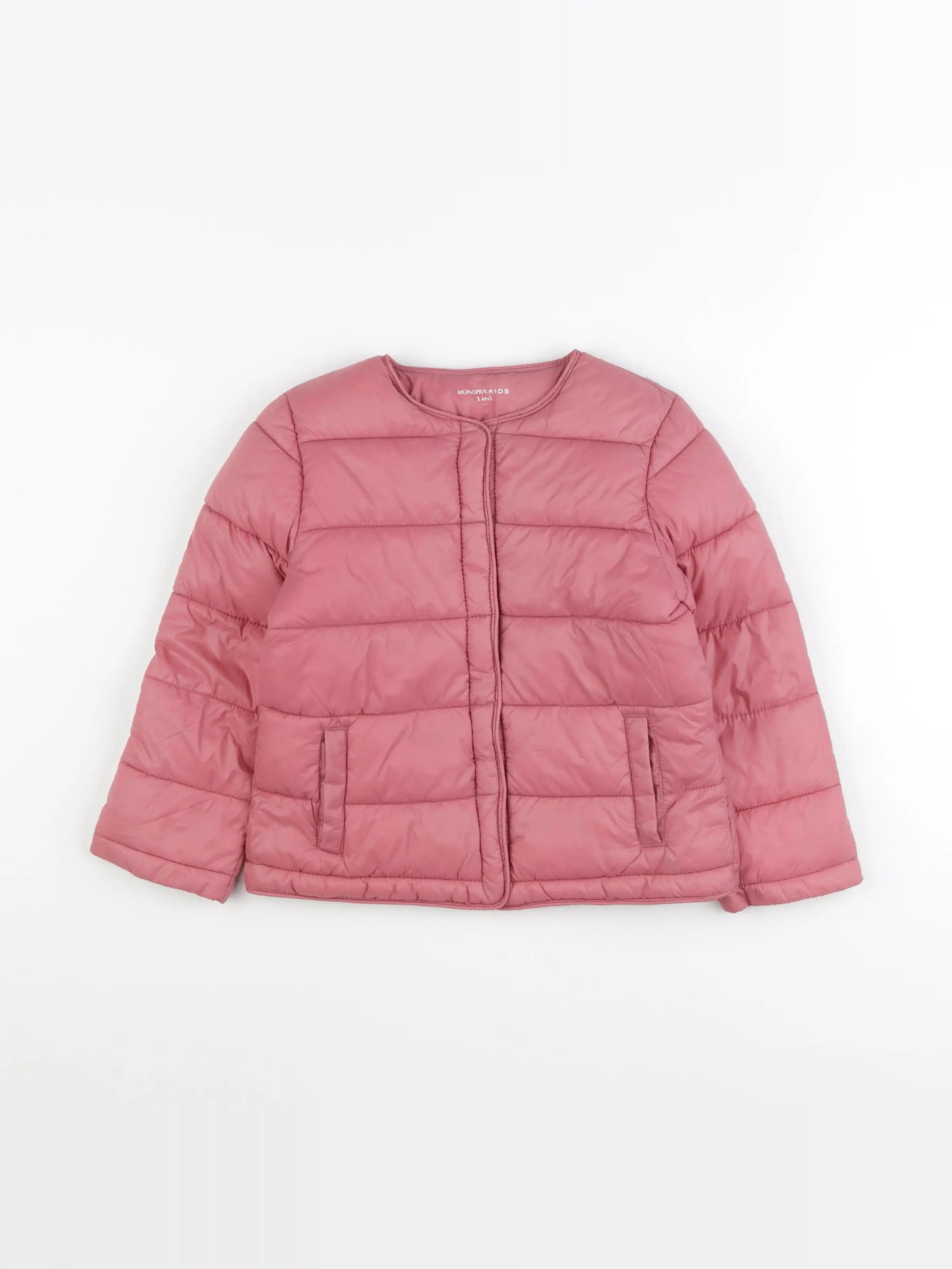 Monoprix - doudoune rose - 3 ans