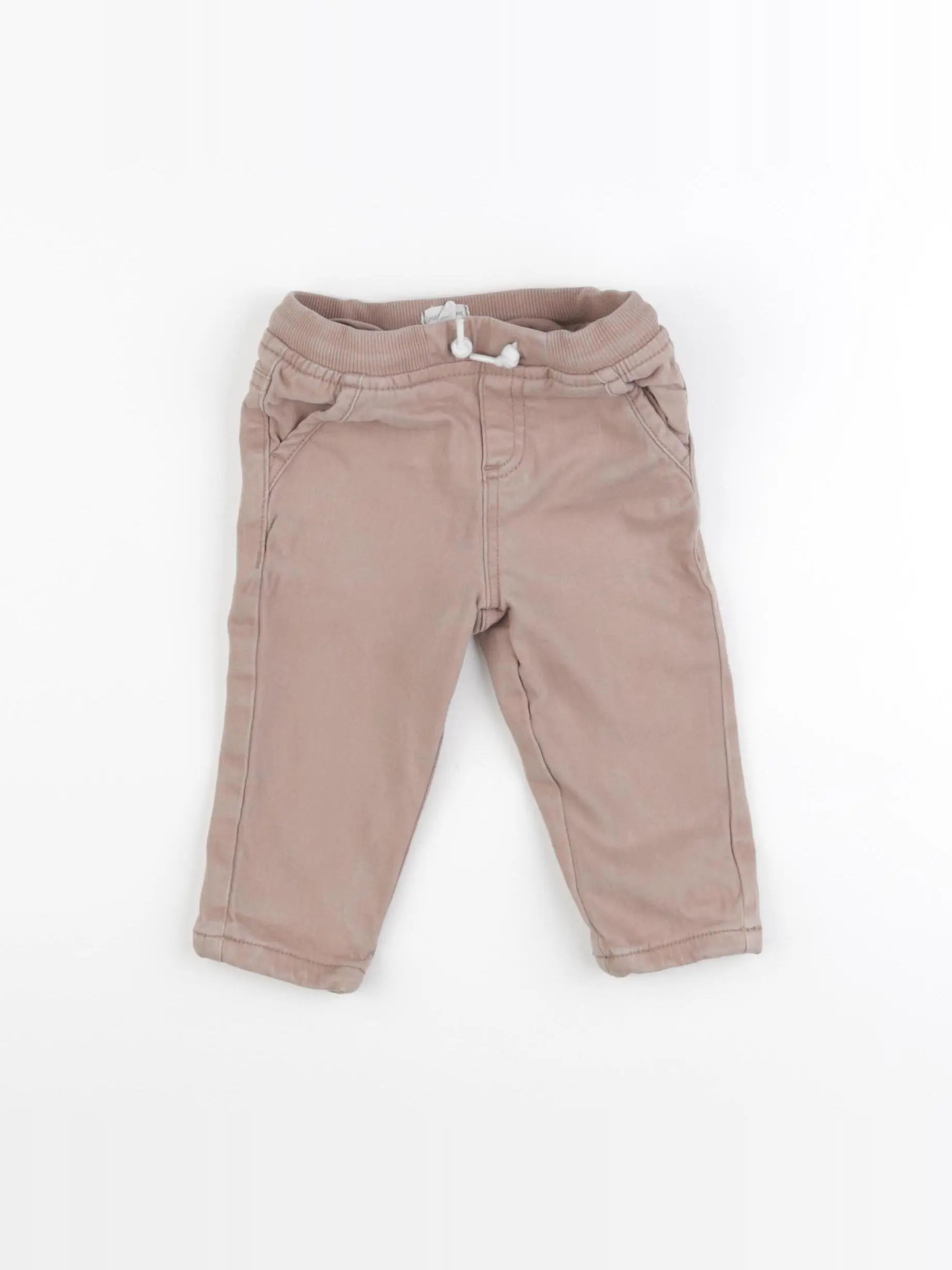 Vertbaudet - pantalon beige - 12 mois