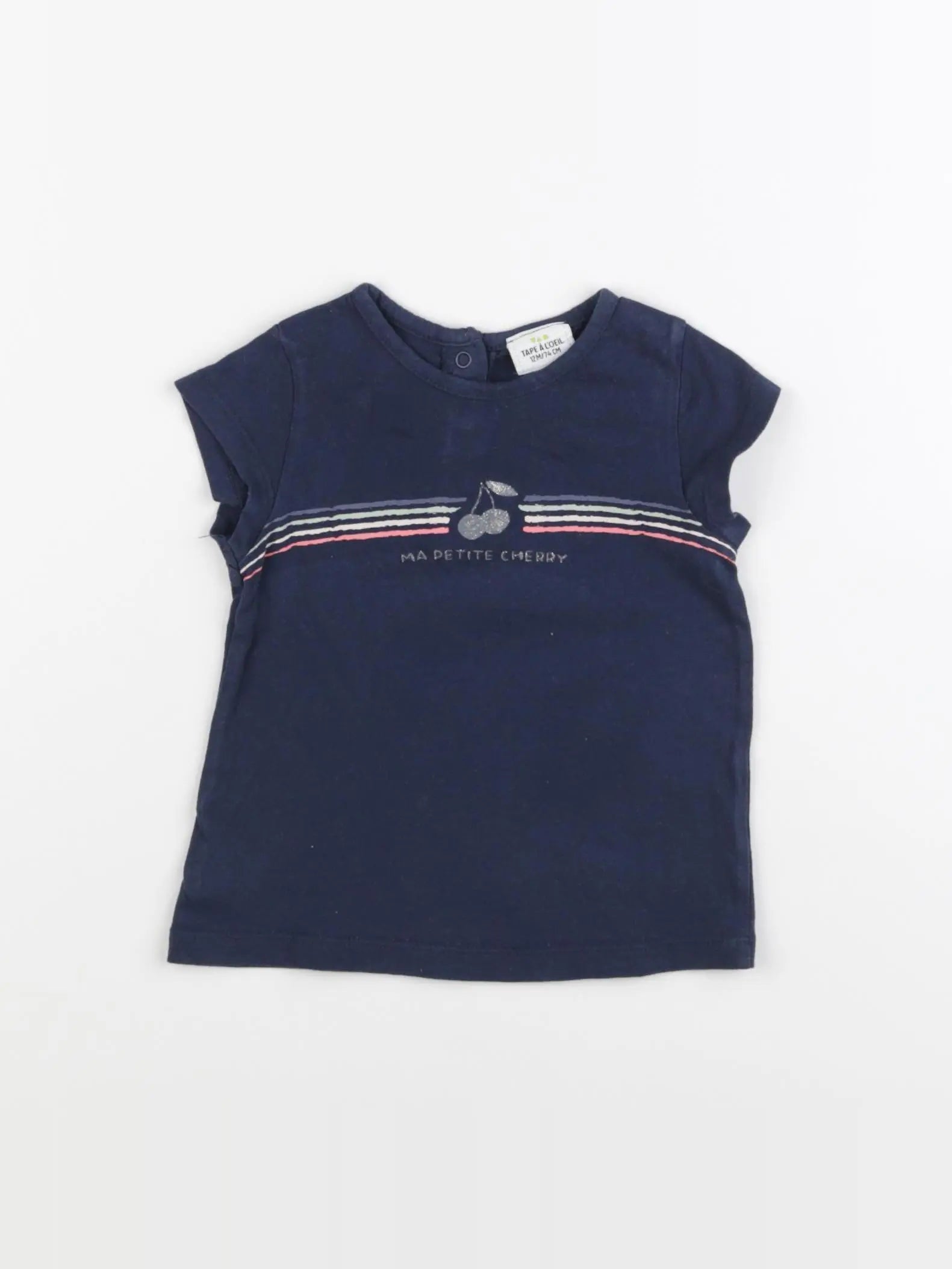 Tape à l'oeil - tee-shirt bleu - 12 mois