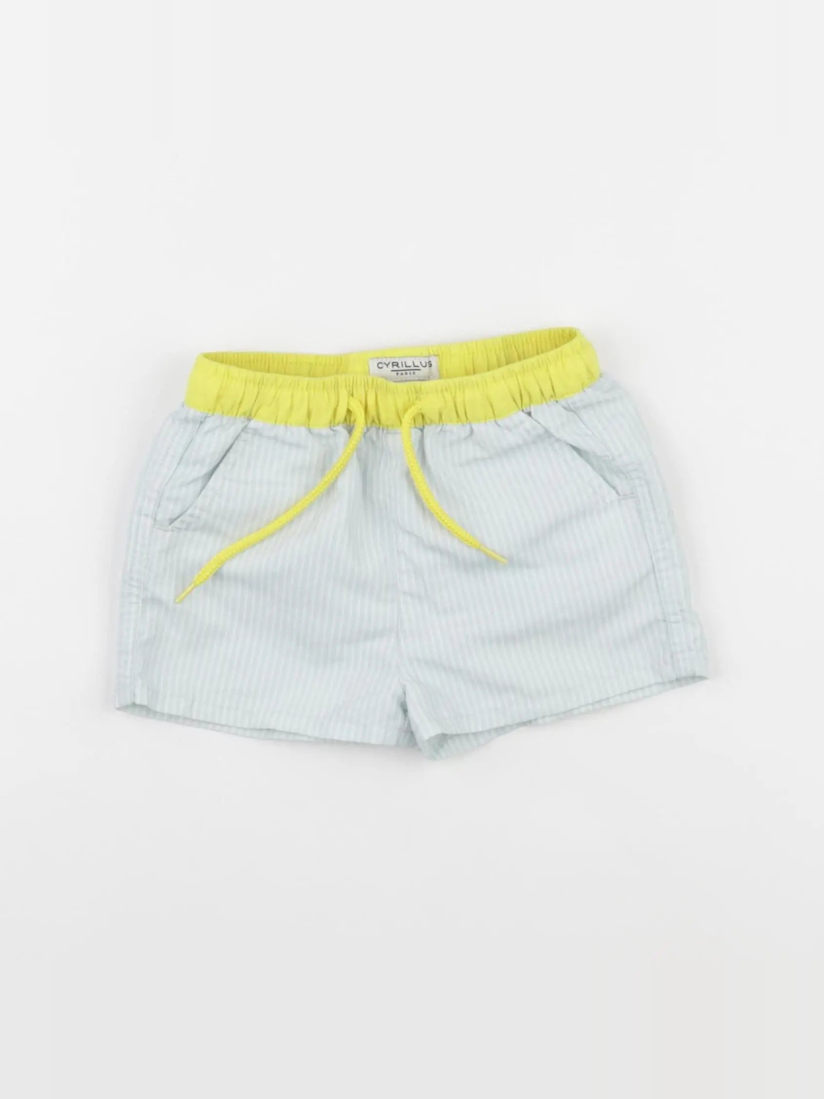 Cyrillus - maillot de bain bleu, blanc - 9/12 mois