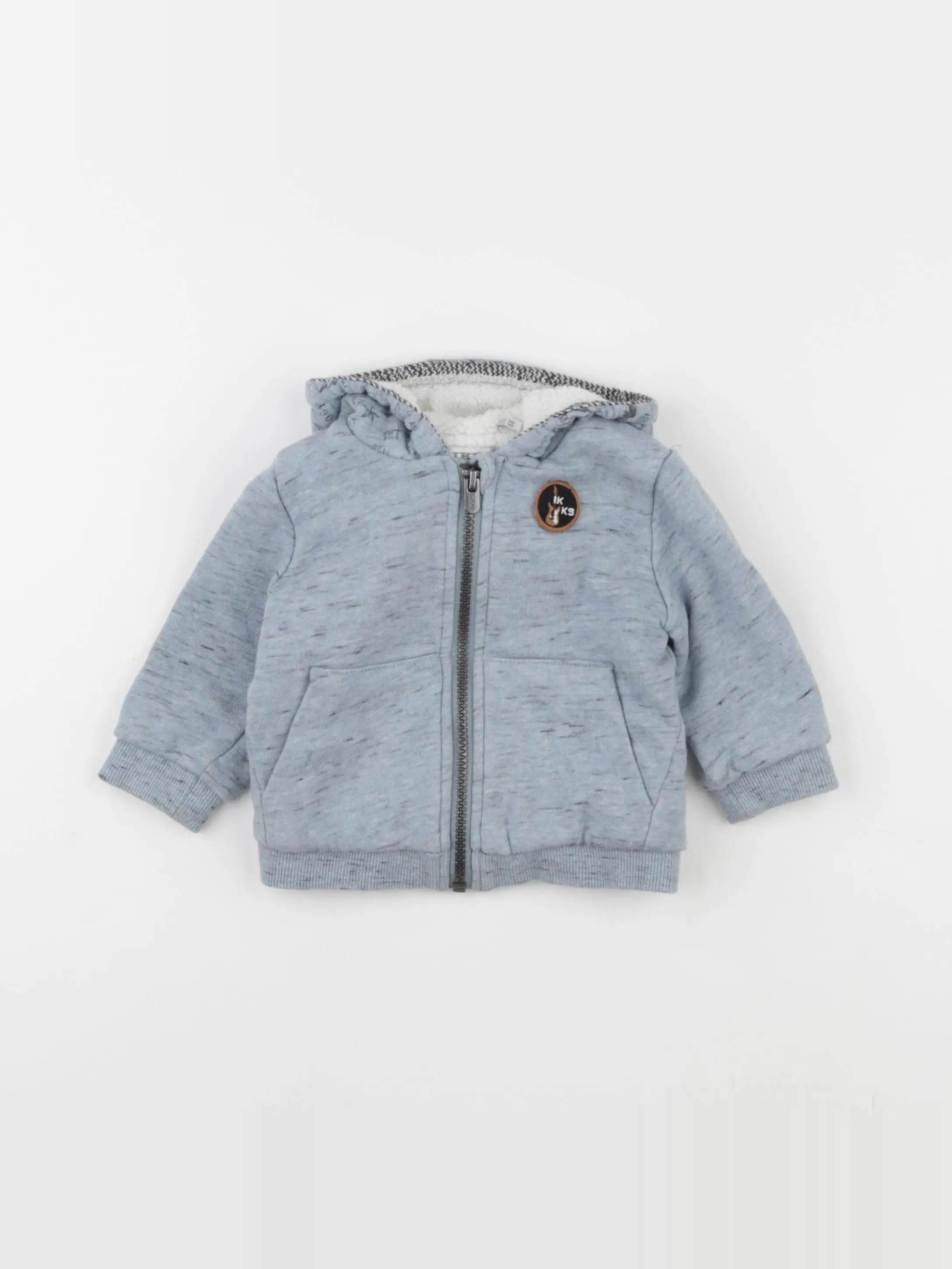 IKKS - sweat bleu - 6 mois