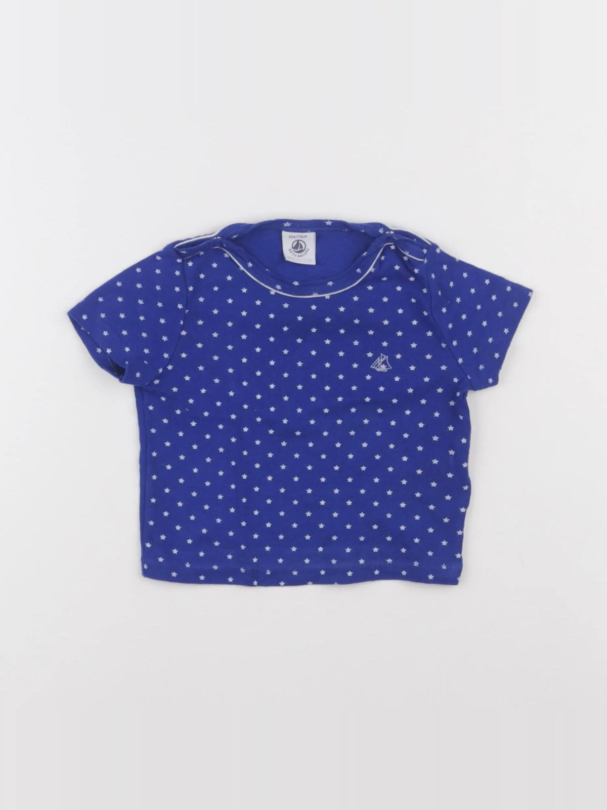 Petit Bateau - maillot de corps bleu - 12 mois