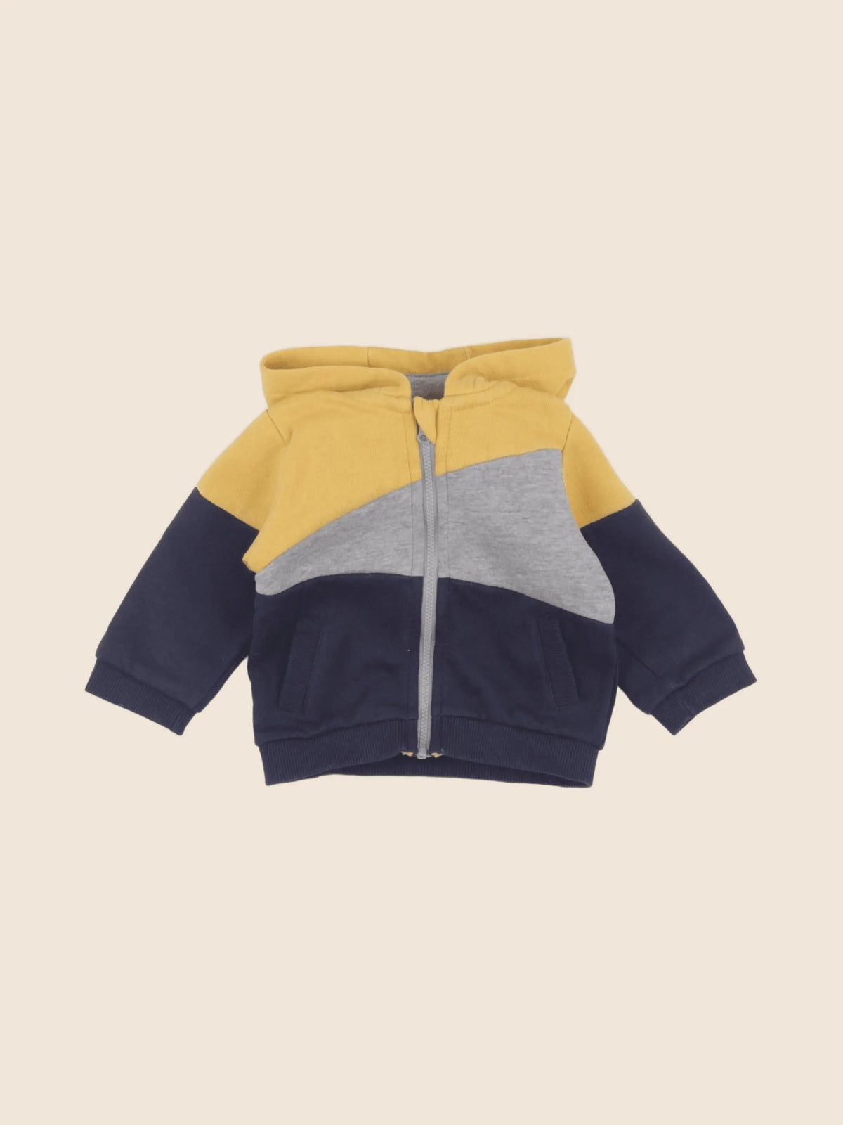 Vertbaudet - sweat bleu, jaune - 6 mois
