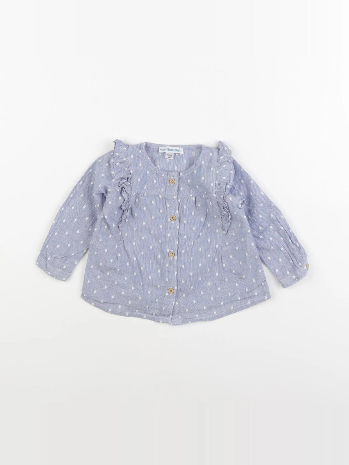 Vertbaudet - blouse bleu - 6 mois
