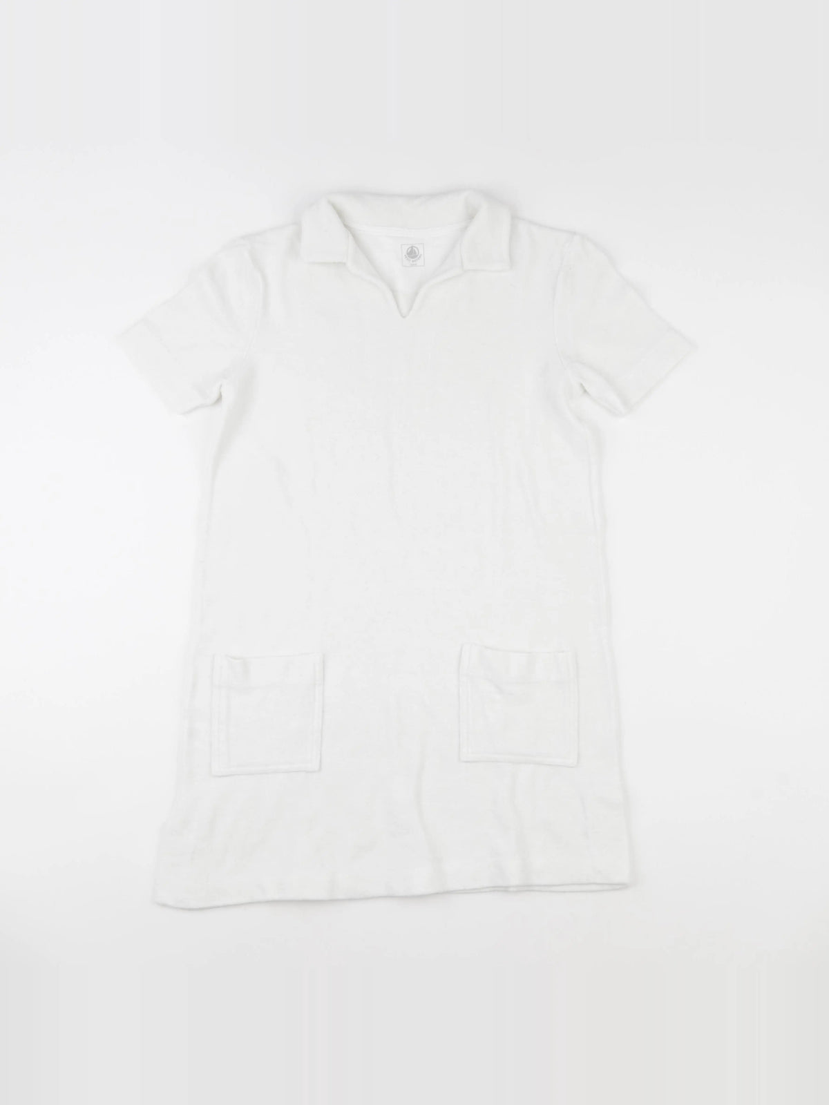 Petit Bateau - robe éponge blanc - 14 ans