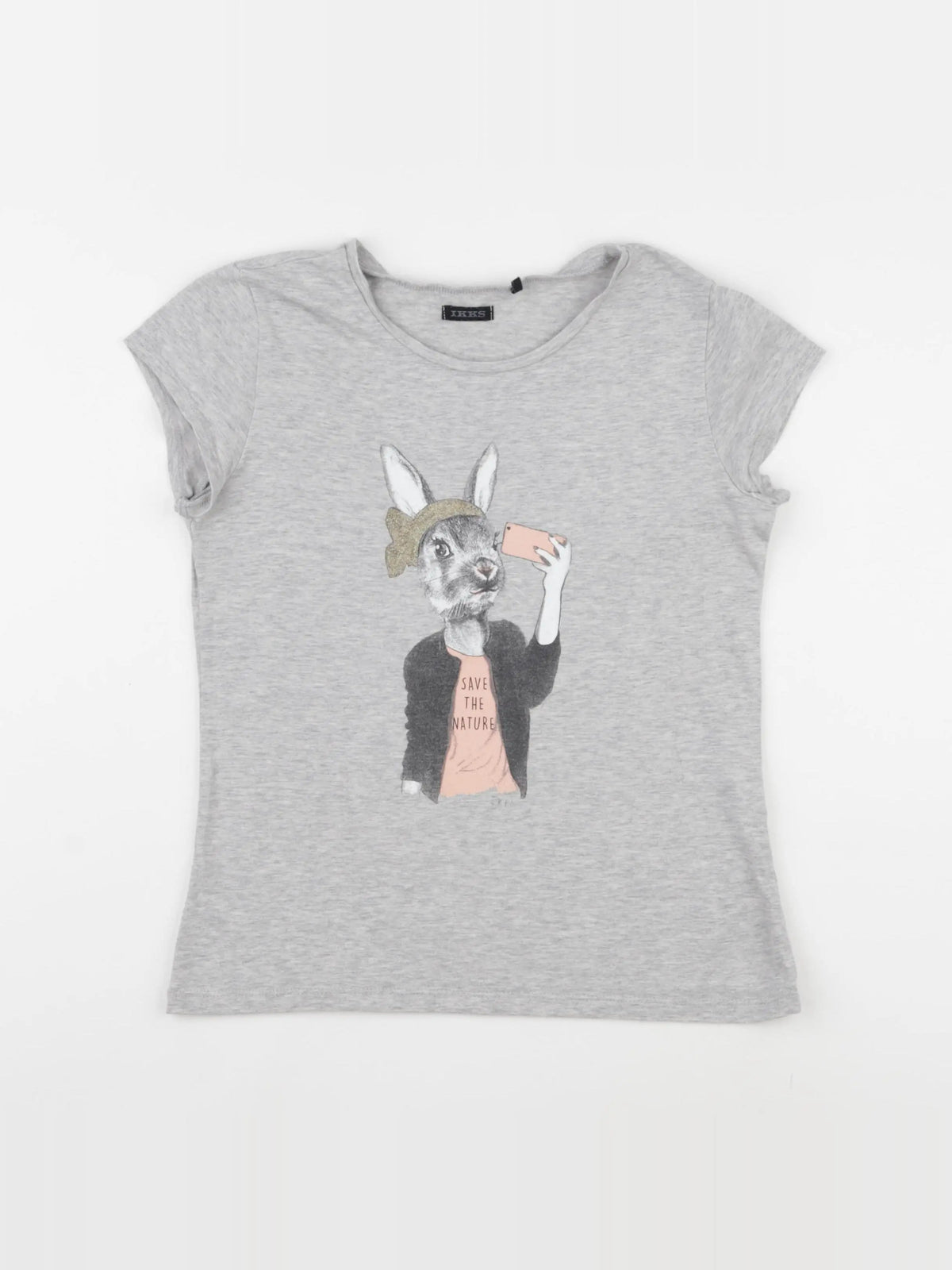 IKKS - tee-shirt gris - 10 ans