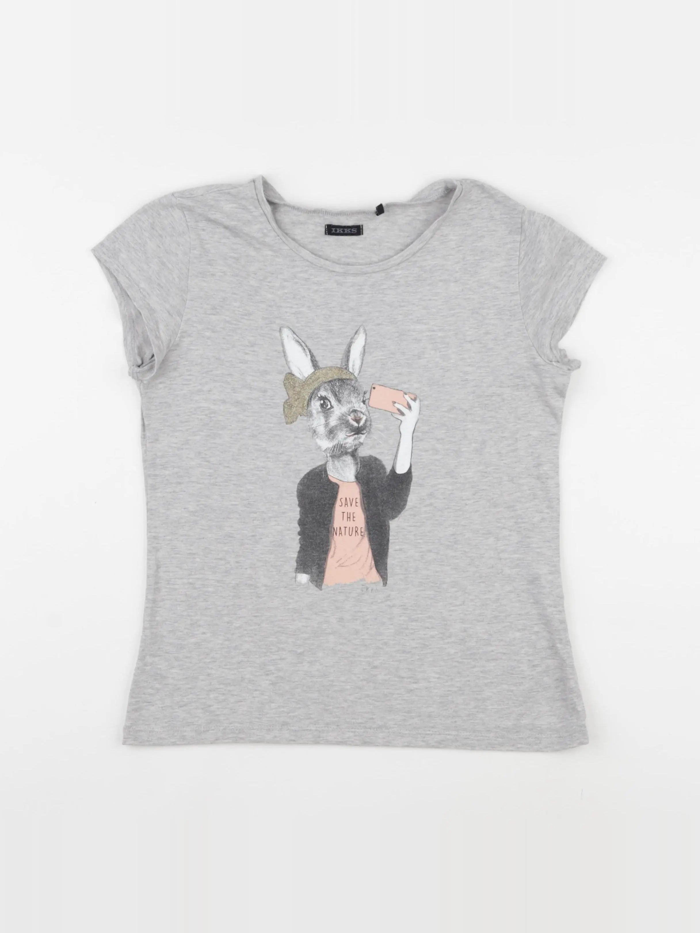IKKS - tee-shirt gris - 10 ans