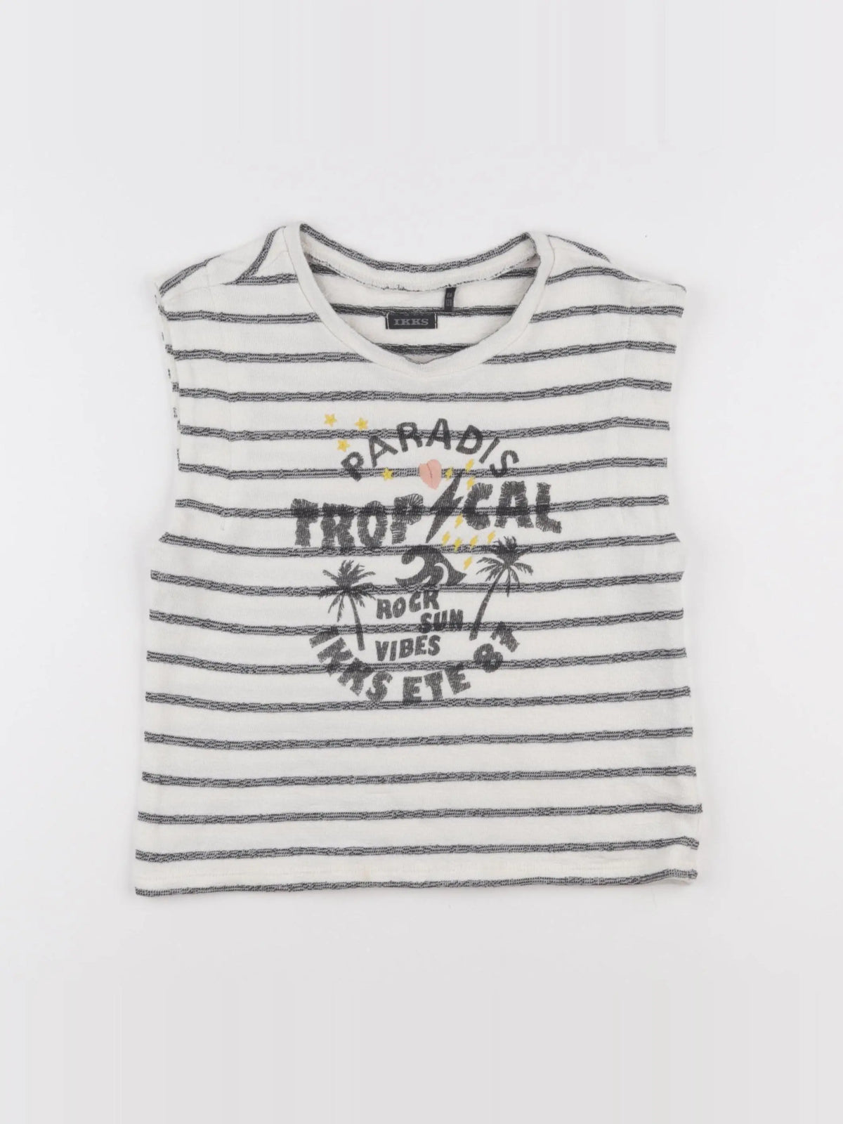 IKKS - tee-shirt beige - 8 ans