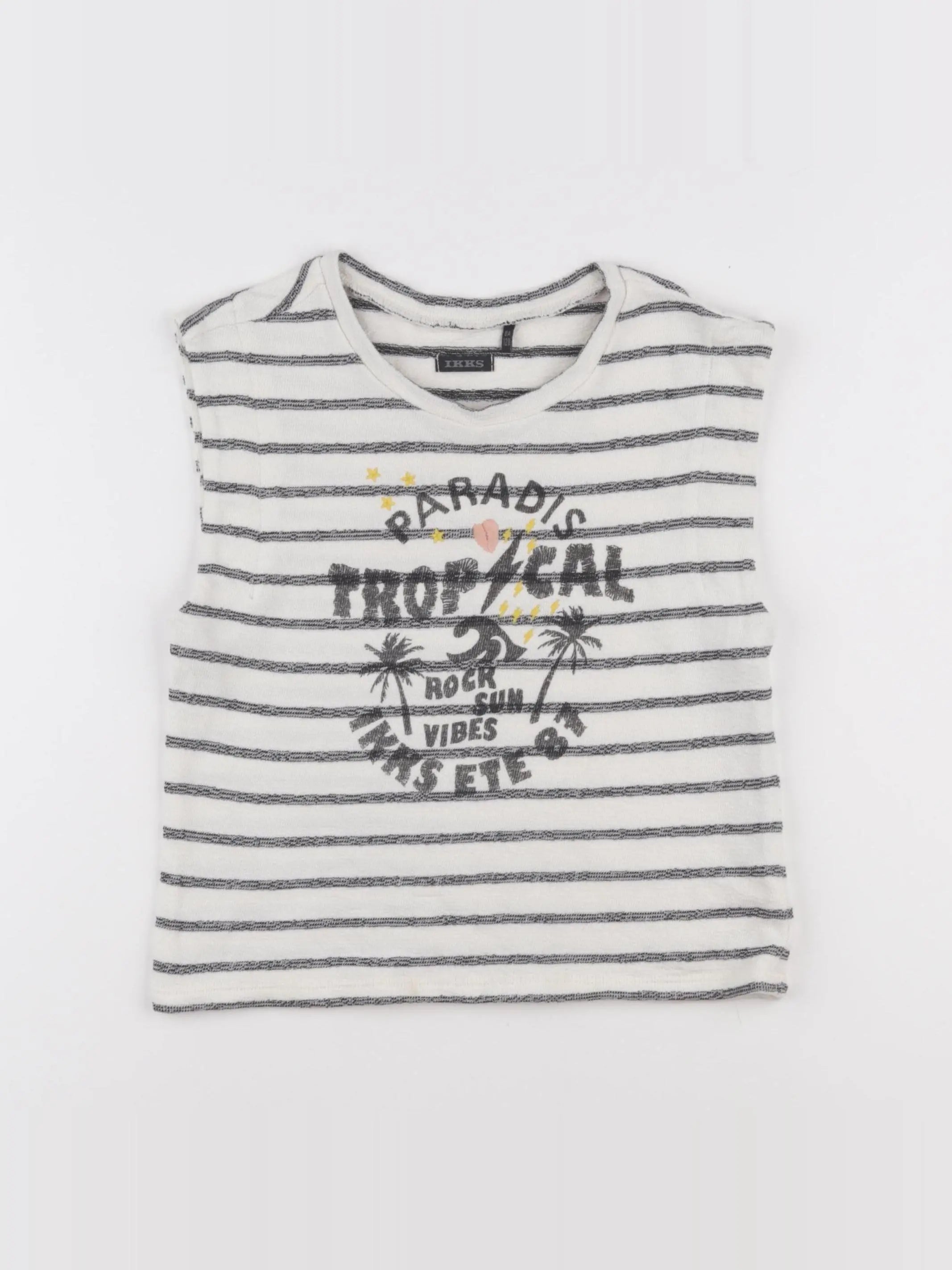 IKKS - tee-shirt beige - 8 ans