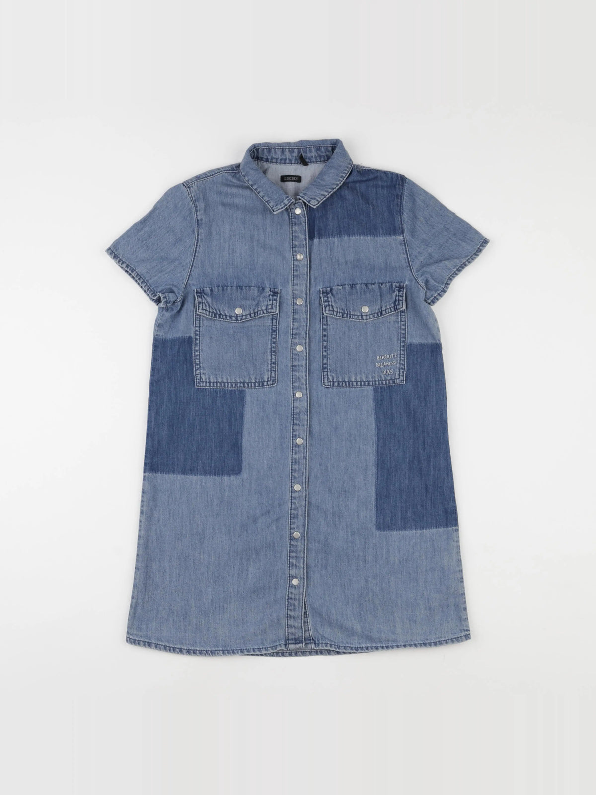 IKKS - robe imprimé au dos bleu - 10 ans
