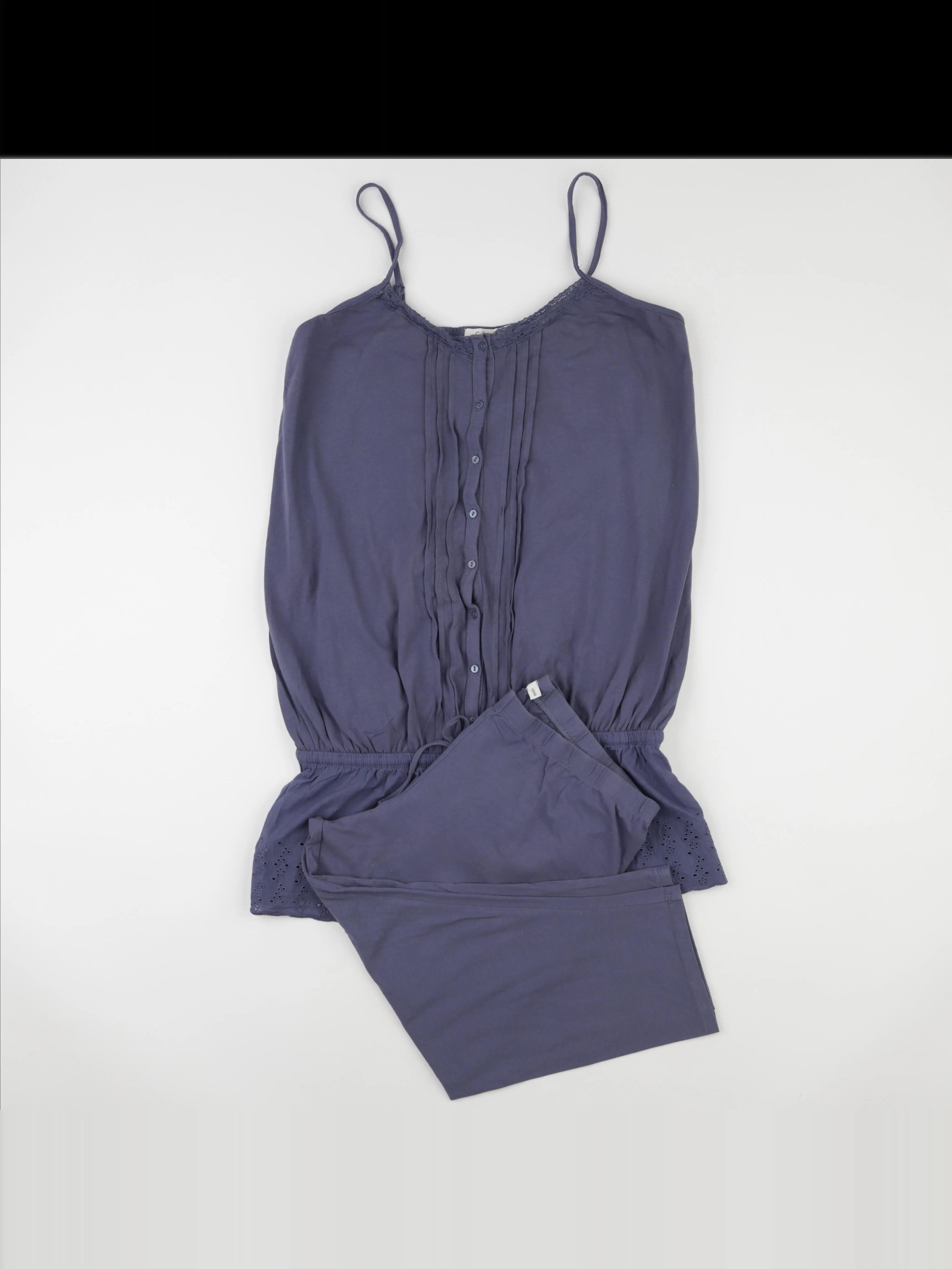 Vertbaudet - pyjama grossesse coton bleu - 46 à 48