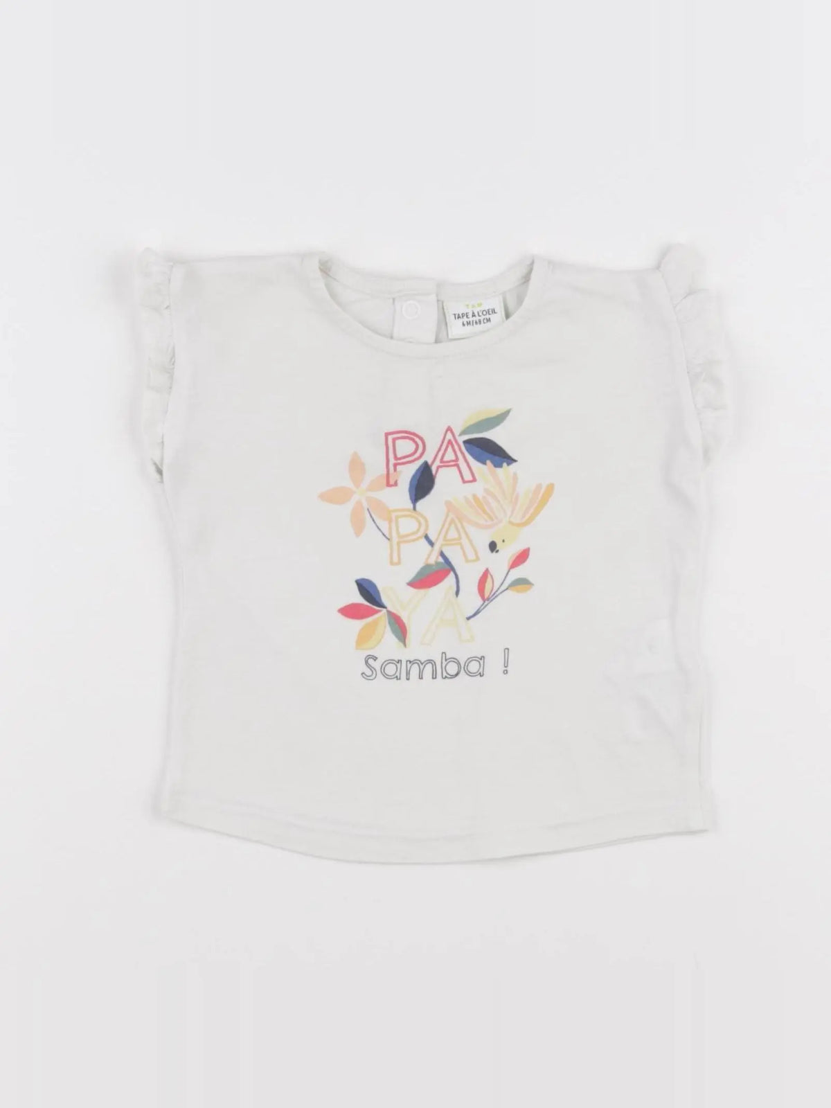 Tape à l'oeil - tee-shirt blanc - 6 mois