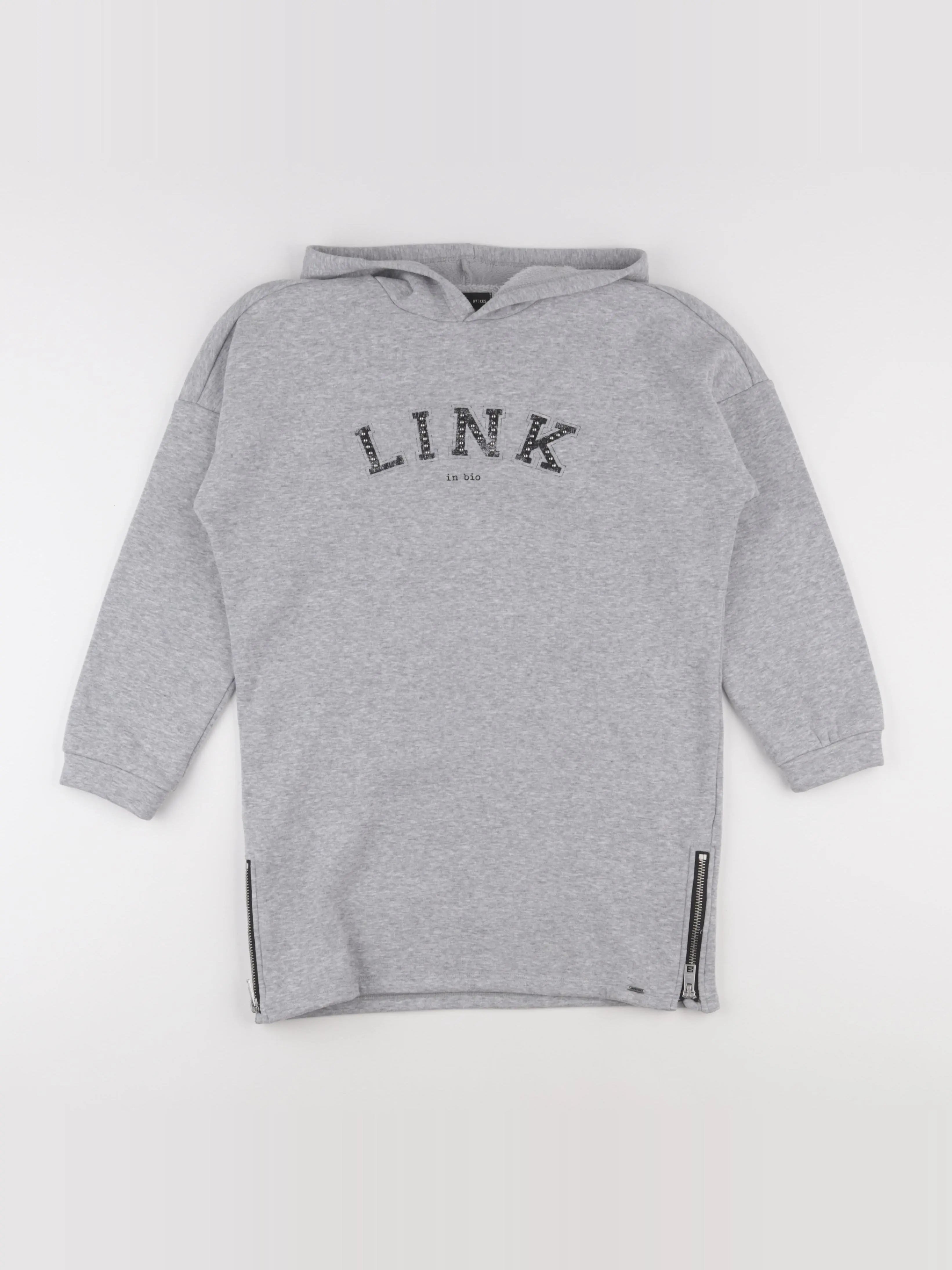 IKKS - robe gris - 10 ans