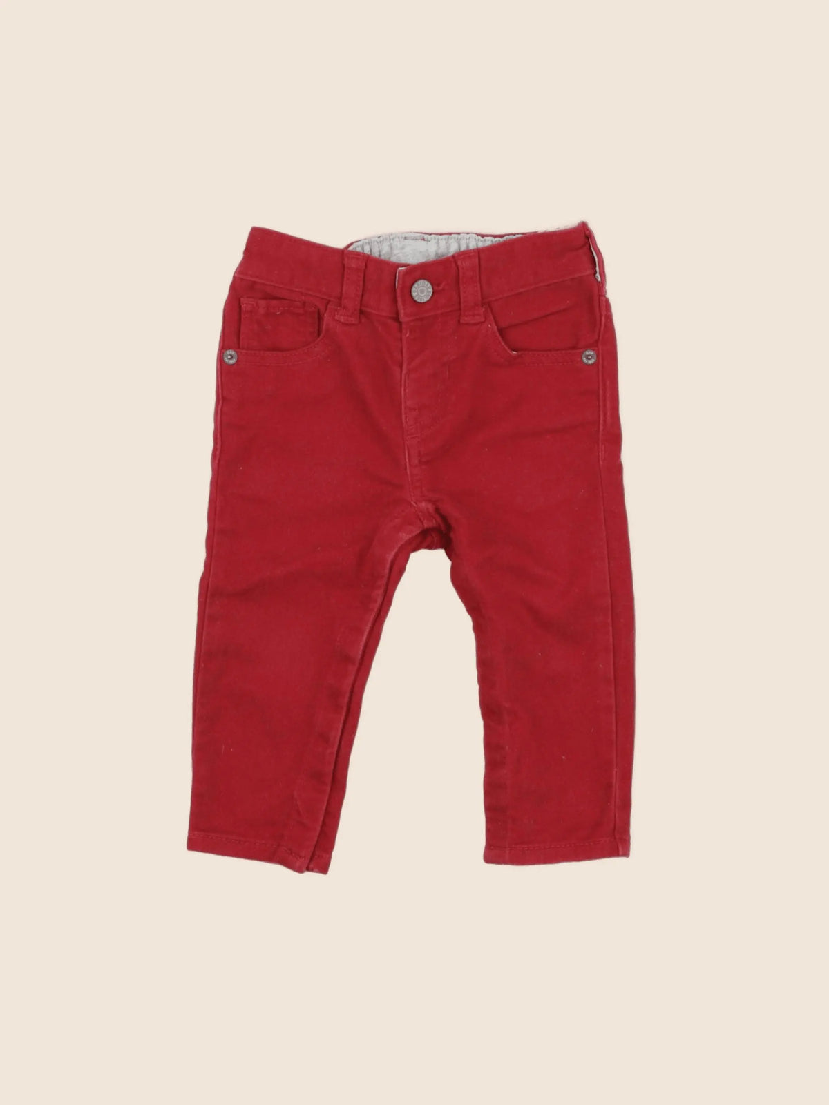 GAP - jean rouge - 12/18 mois