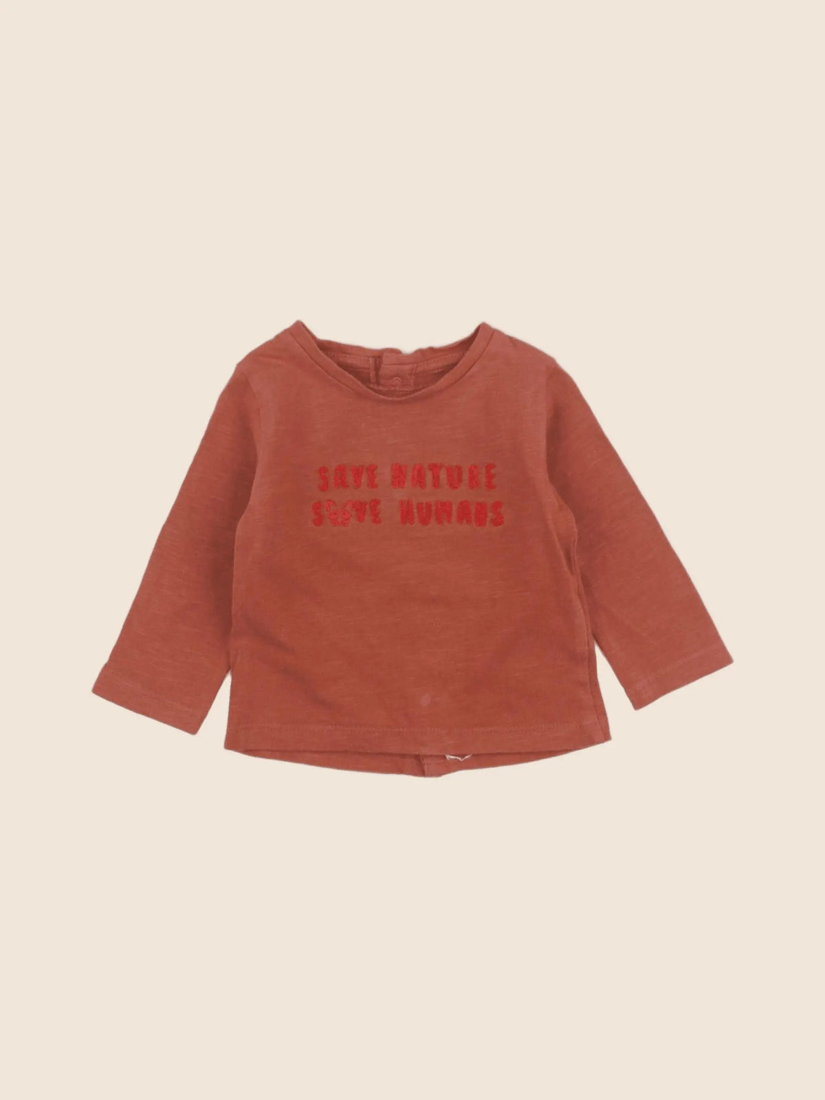 Vertbaudet - tee-shirt marron - 3 mois