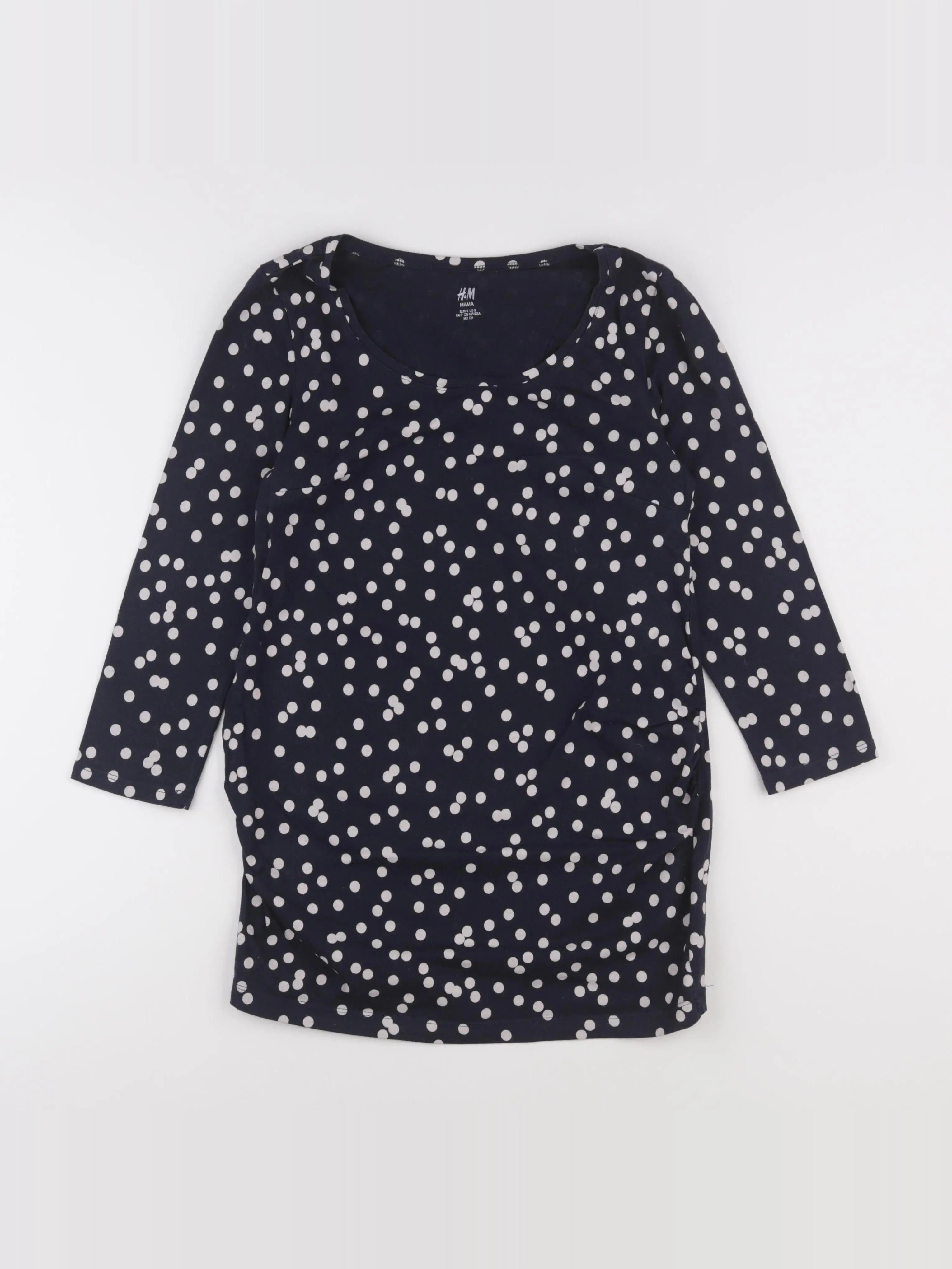 H&M - tee-shirt grossesse bleu - s
