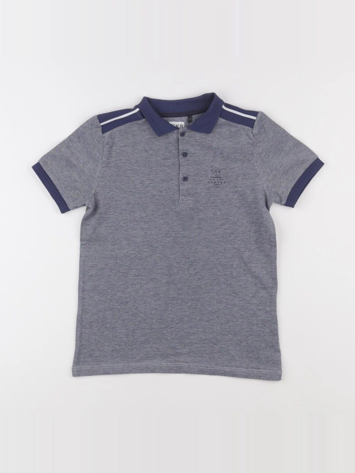 IKKS - polo imprimé au dos bleu - 10 ans