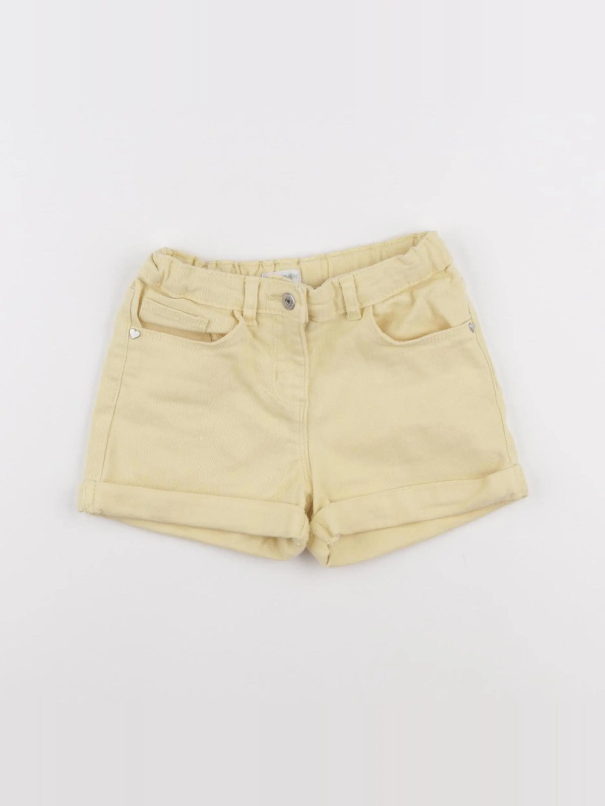 Vertbaudet - short jaune - 7 ans