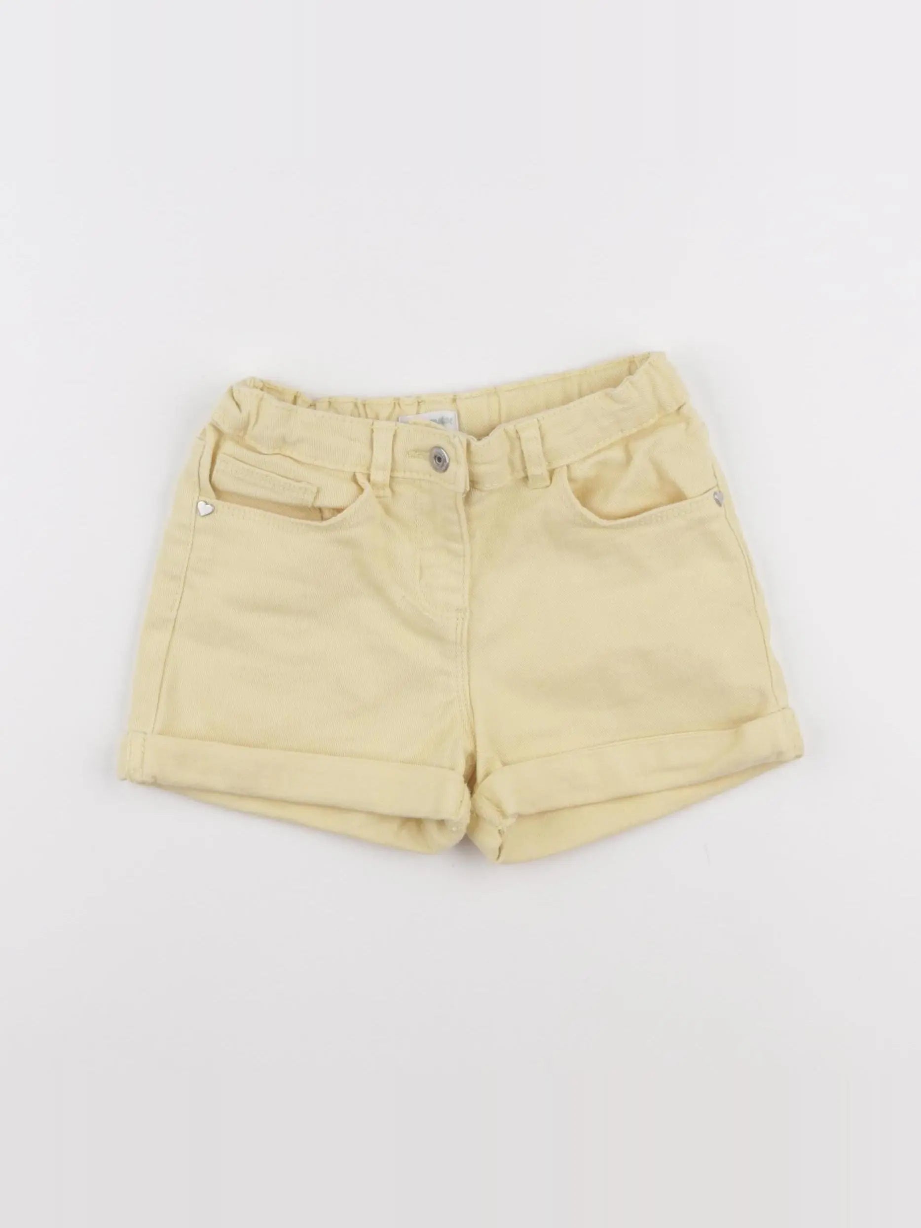 Vertbaudet - short jaune - 7 ans