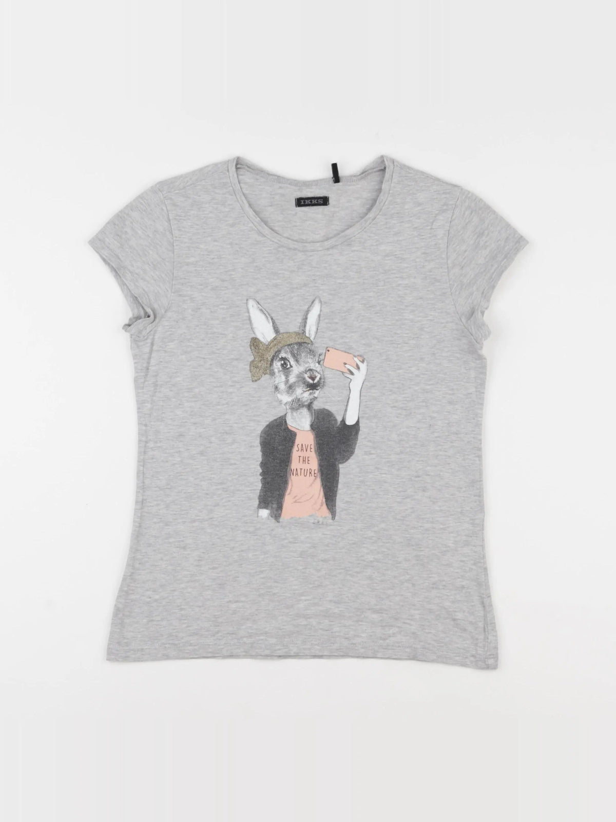 IKKS - tee-shirt gris - 10 ans