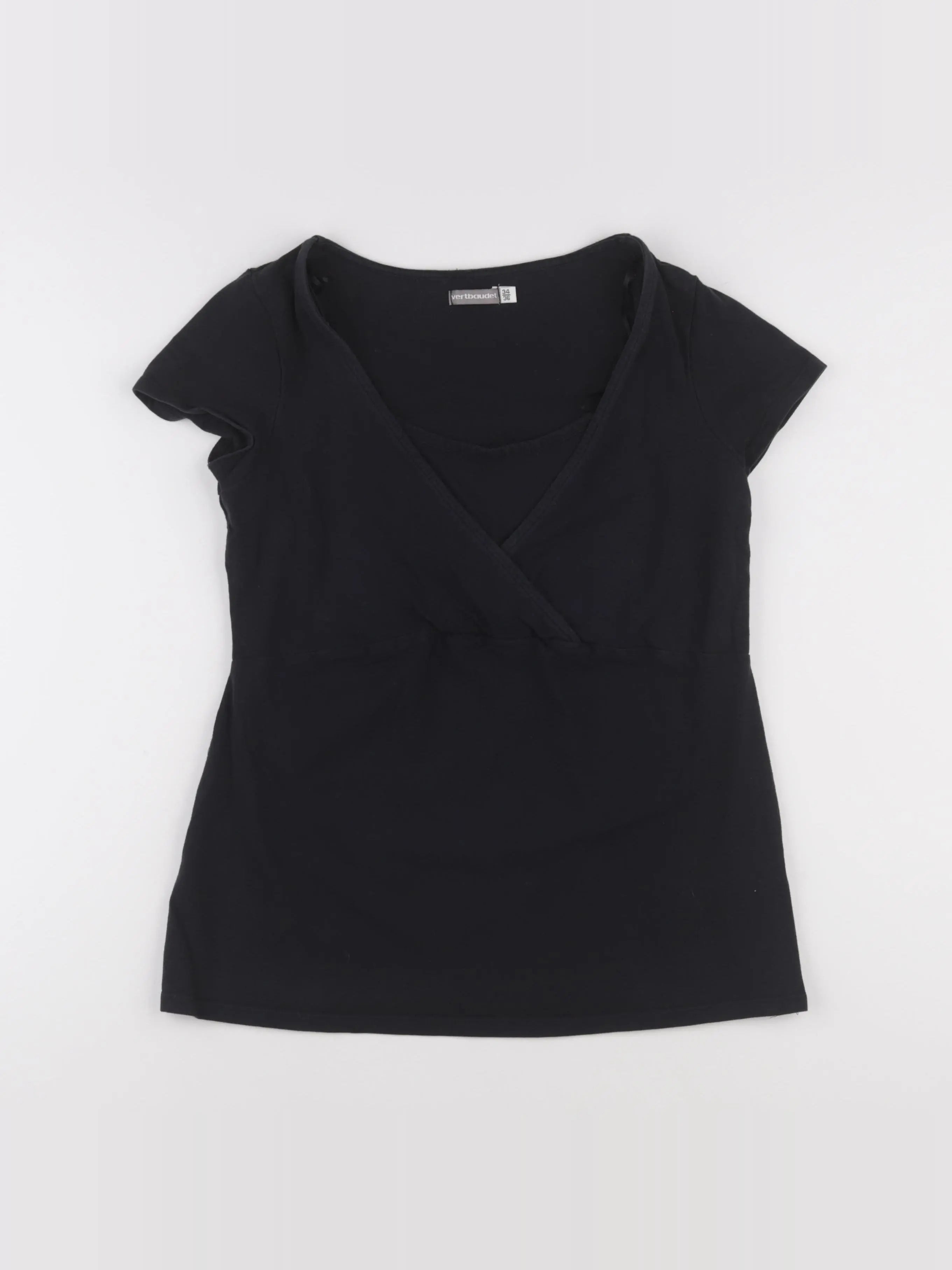 Vertbaudet - tee-shirt grossesse noir - 34 à 36