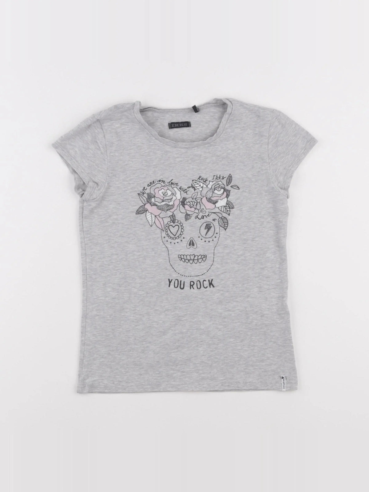 IKKS - tee-shirt gris - 8 ans