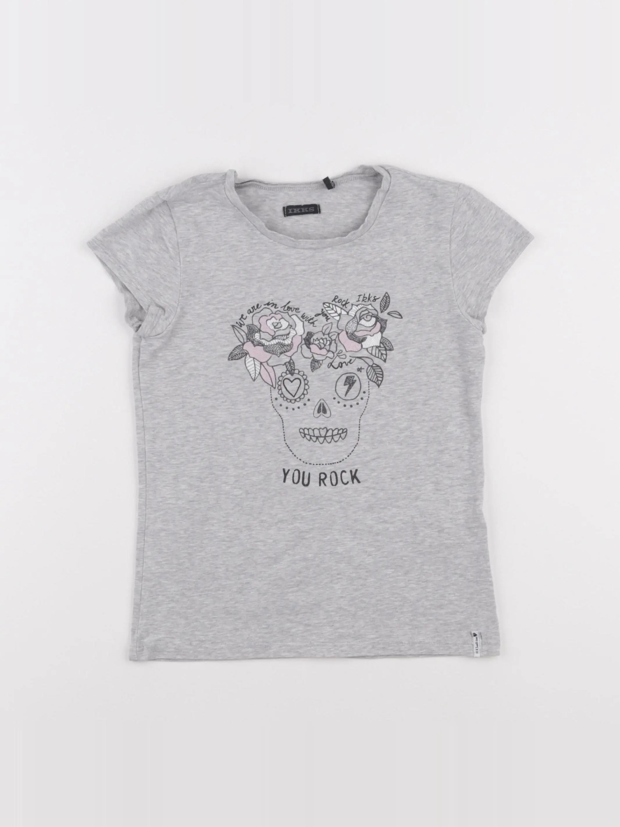 IKKS - tee-shirt gris - 8 ans