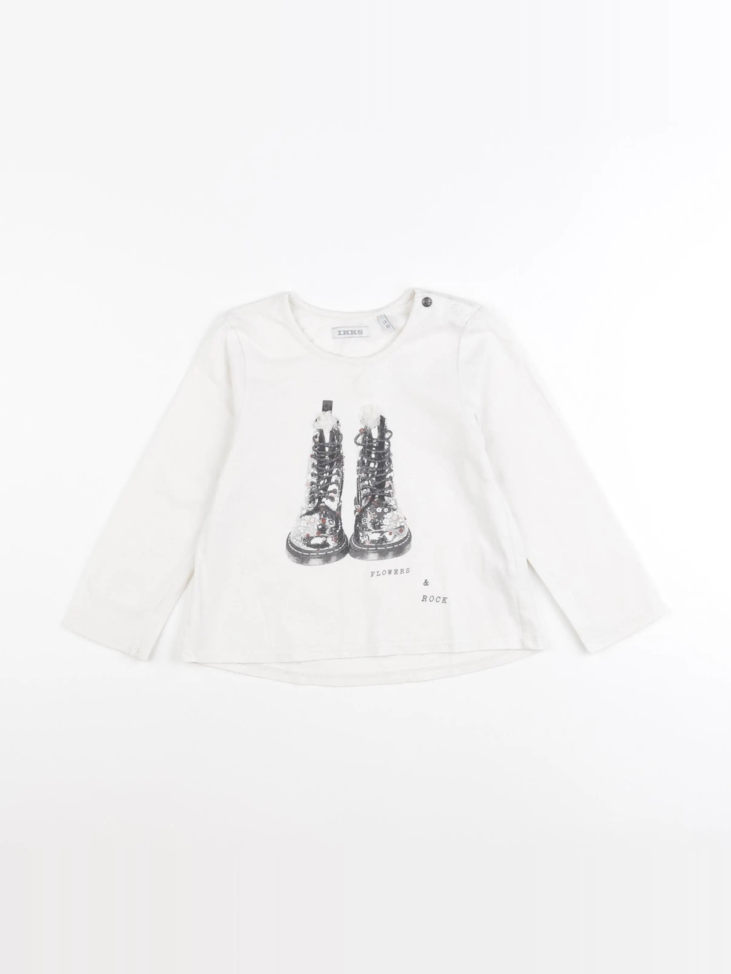IKKS - tee-shirt beige - 2 ans