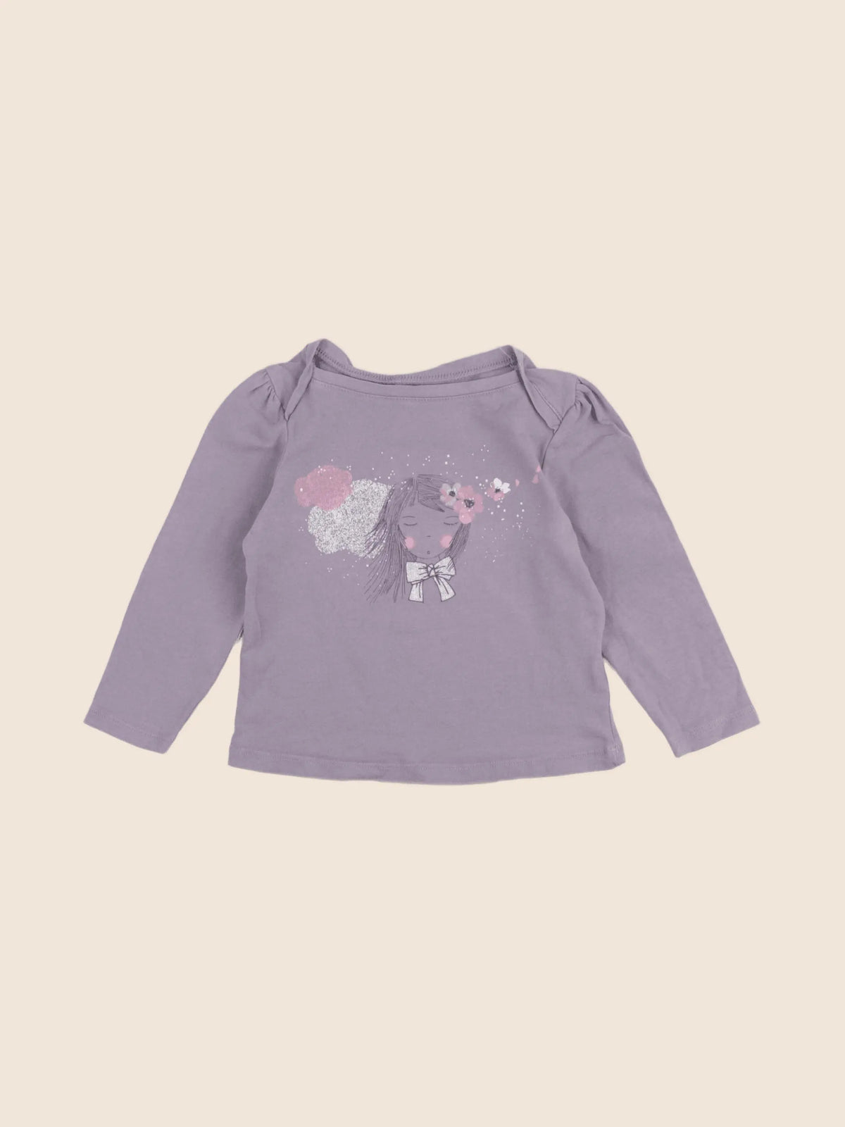 Vertbaudet - tee-shirt violet - 2 ans