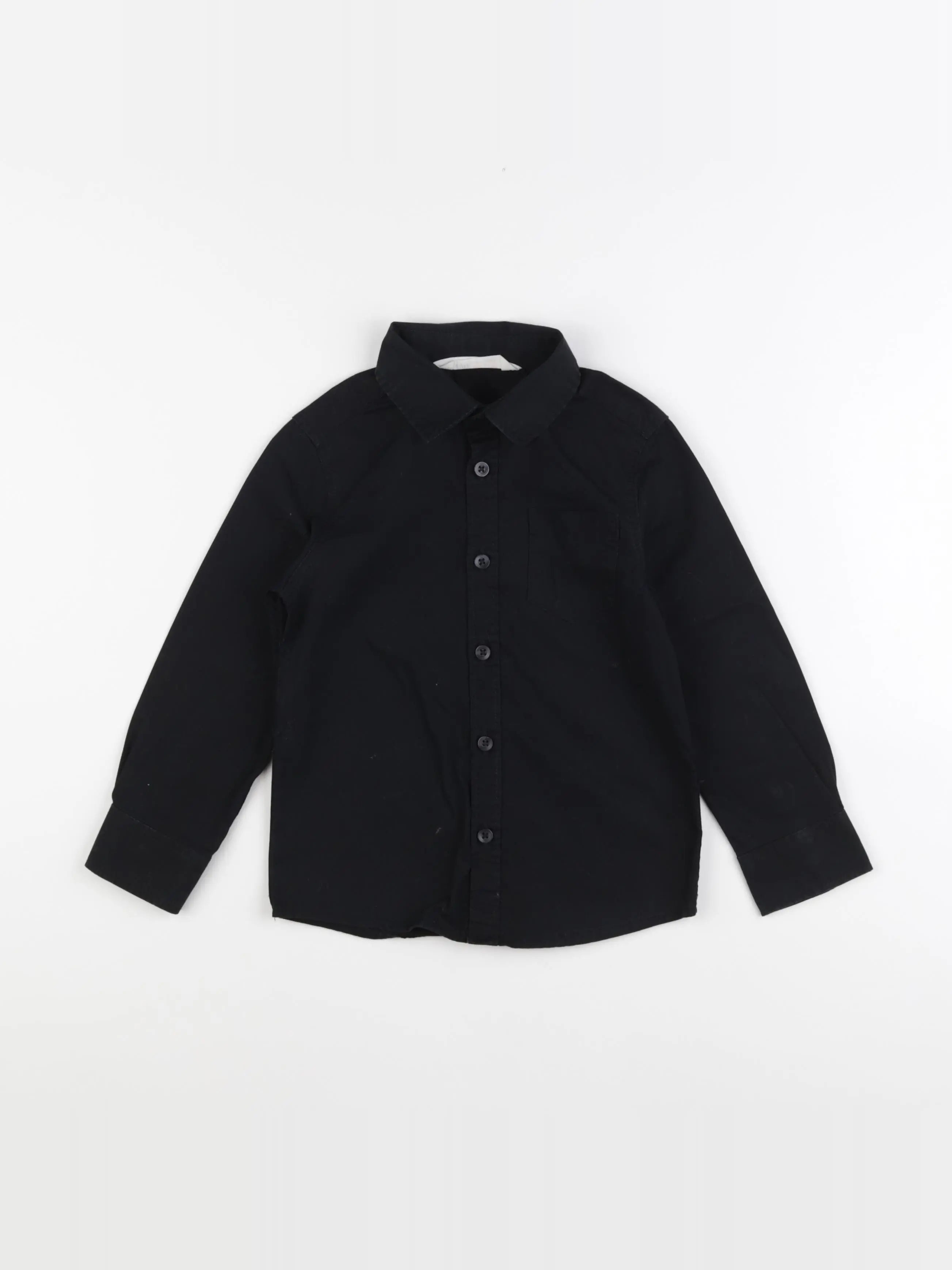 H&M - chemise noir - 4/5 ans