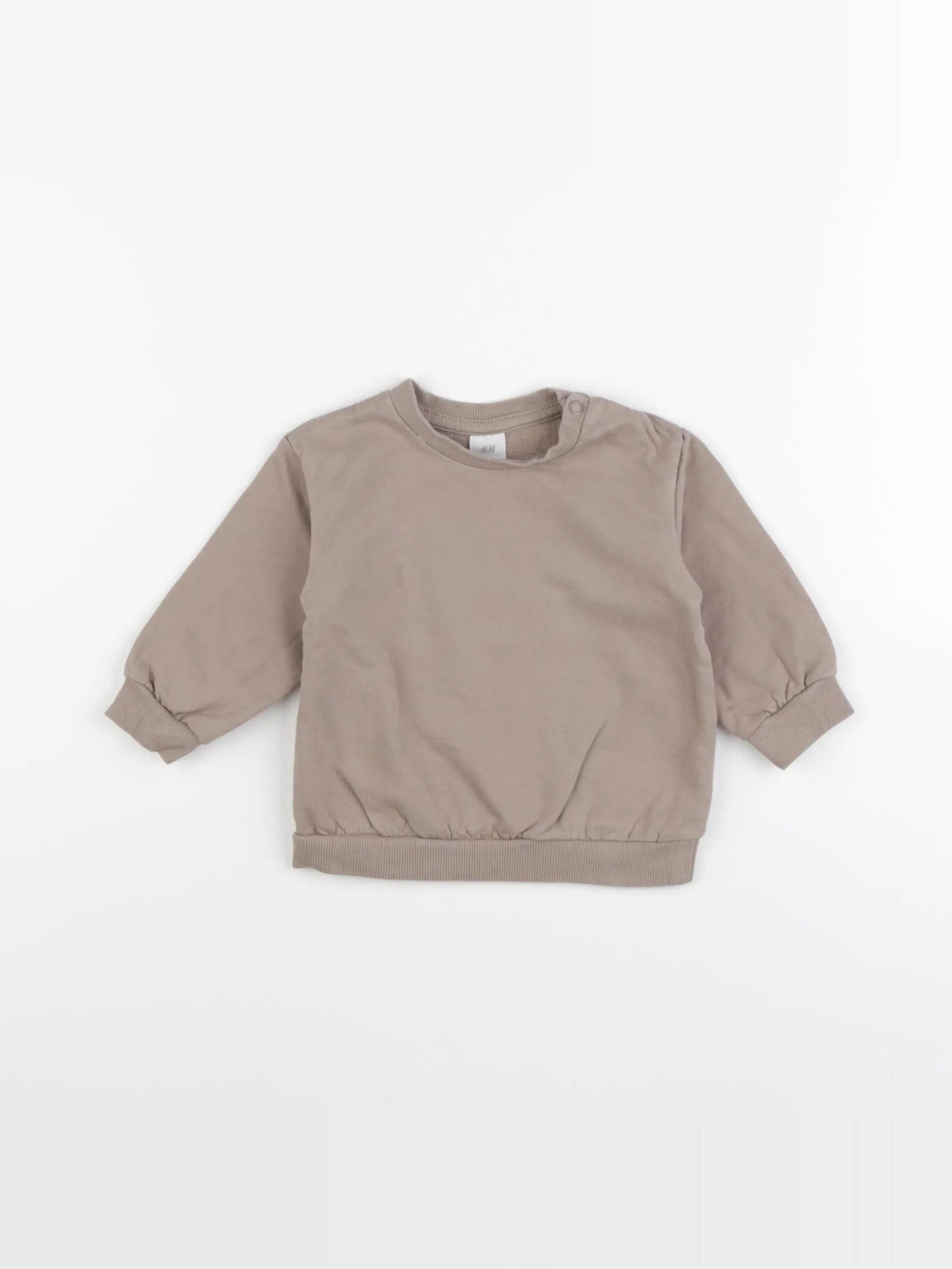 H&M - sweat marron - 6/9 mois