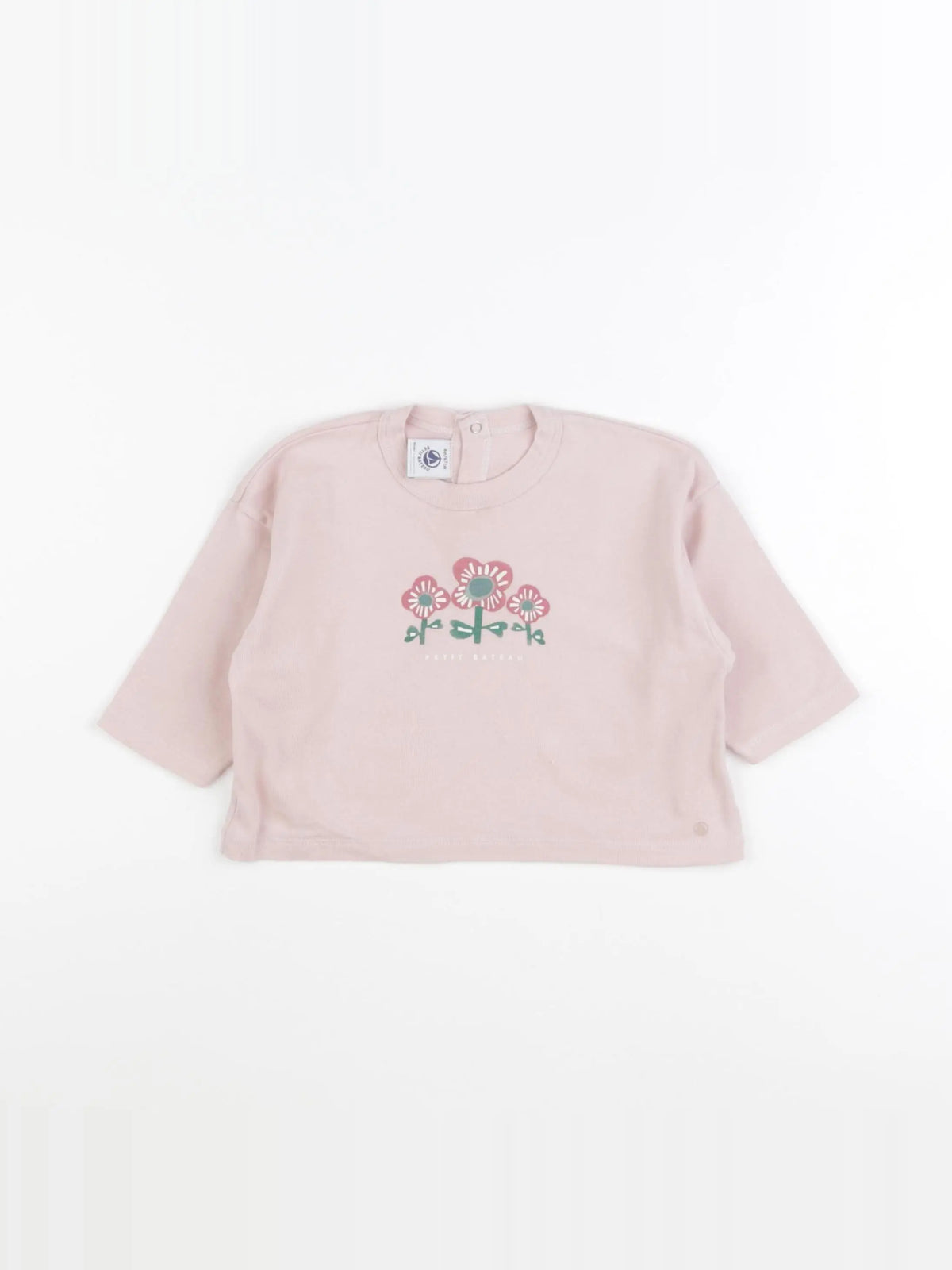 Petit Bateau - tee-shirt rose - 6 mois
