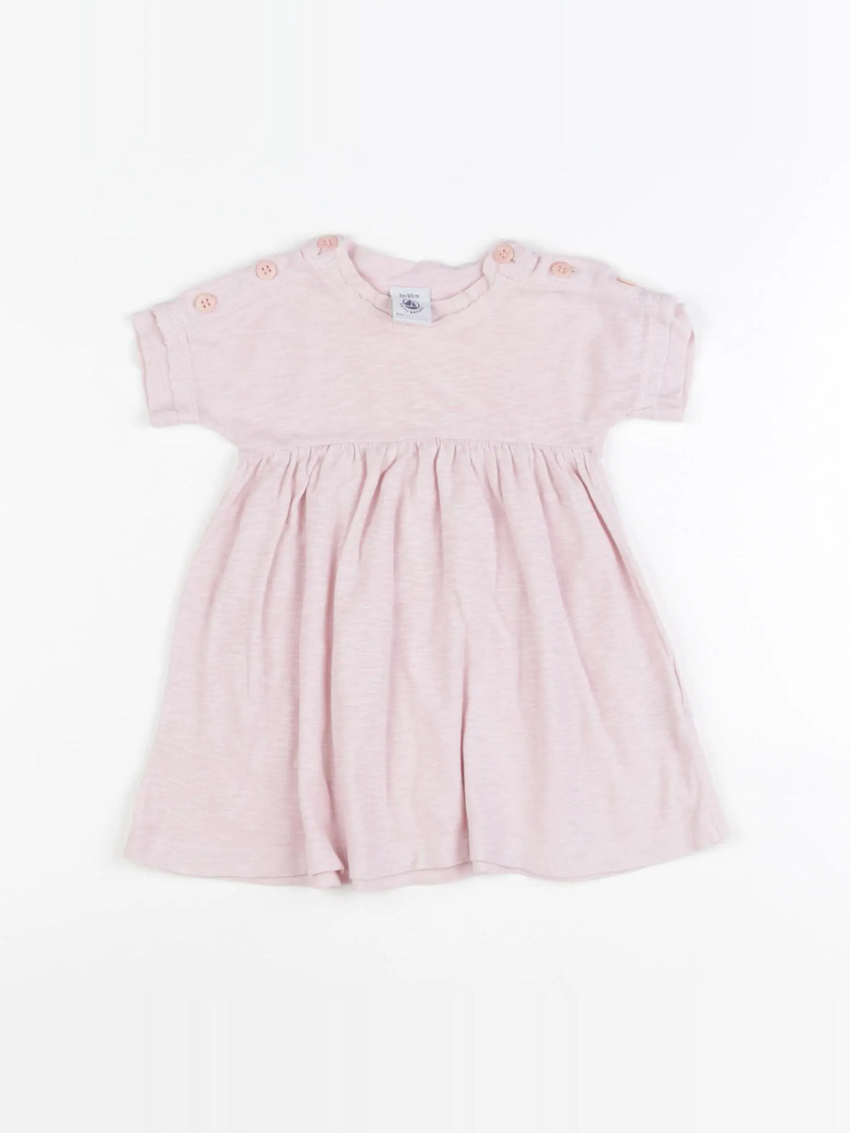 Petit Bateau - robe rose - 3 mois